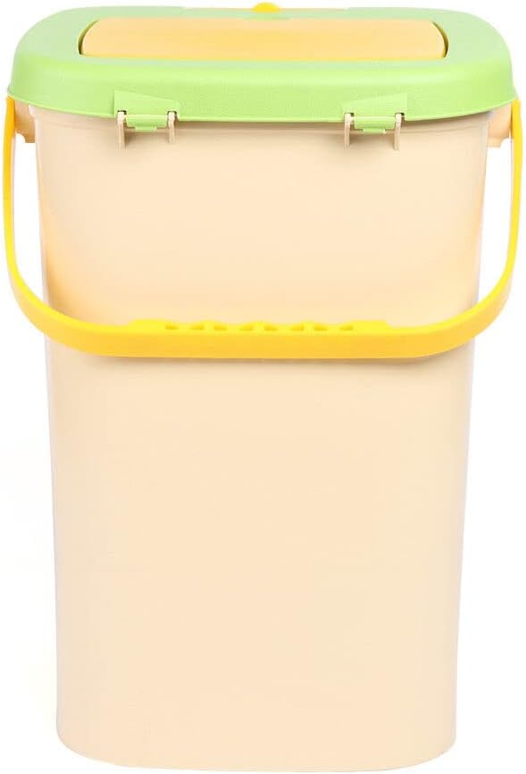 21L Recycle Composter Aerated Compost Bin for Kitchen 5 Gallon Bokashi Bucket Kitchen Food Waste 28.5x28.5x42cm/11.22x11.22x16.53inch