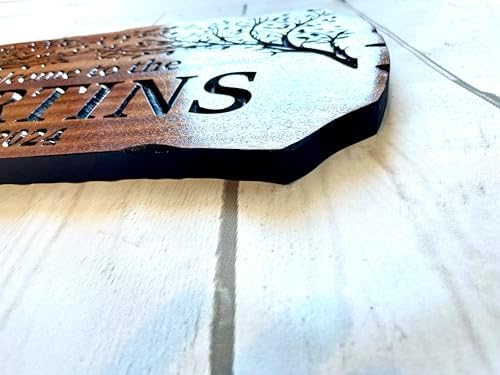 Custom Wooden Signs, Personalized Wood Signs, Custom Wood Signs, Personalized Cabin Signs, Outdoor Wooden Sign, Family Name Signs (Birds and Branches)