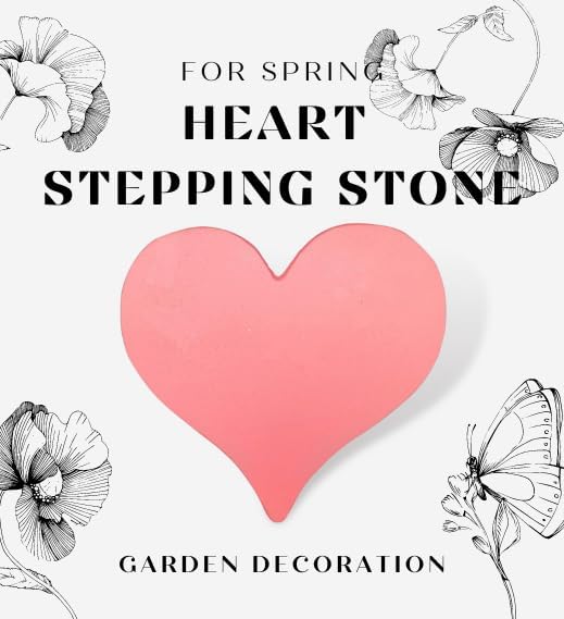 Comfy Hour Rustic Style Collection Cast Iron Garden Stepping Stone - Heart