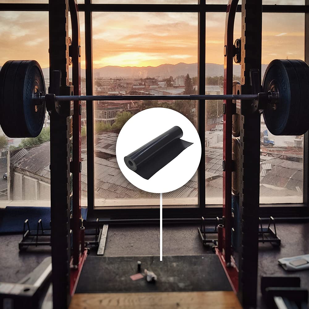 DOBTIM Neoprene Rubber Sheet Rolls 1/16 (.062)" Thick X 12" Wide X 5' Long, Solid Rubber Strips Use for Gaskets DIY Material, Supports, Leveling, Sealing, Protection, Abrasion, Flooring, Black