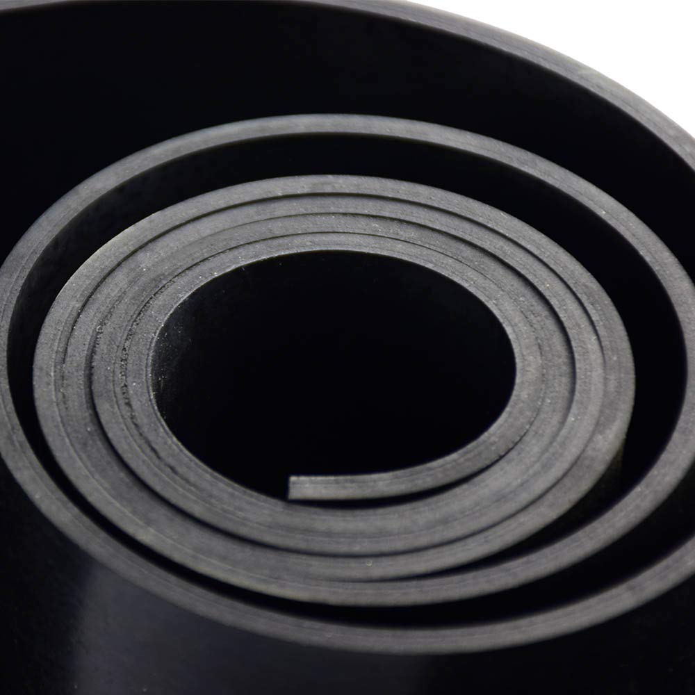 DOBTIM Neoprene Rubber Sheet Rolls 1/8 (.125)" Thick X 12" Wide X 48'' Long, Solid Rubber Strips Use for Gaskets DIY Material, Supports, Leveling, Sealing, Protection, Abrasion, Flooring, Black