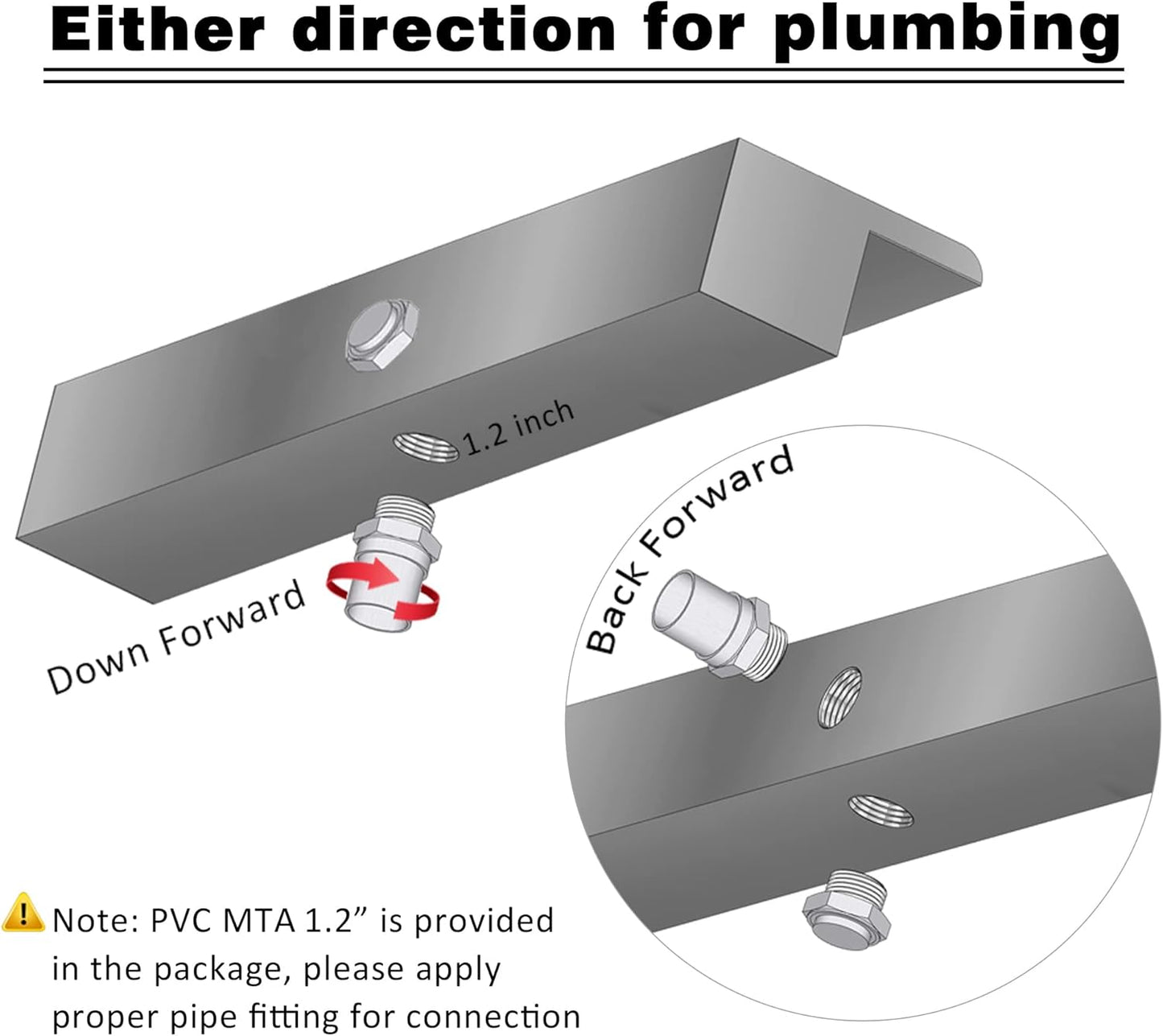 PONDO Pool Fountain, Stainless Steel Waterfall Spillway with Wider Water Flow Platform, Multi-Color LED Light & Spillway Cleaning Kit for Garden Outdoor Decoration (12 inch)