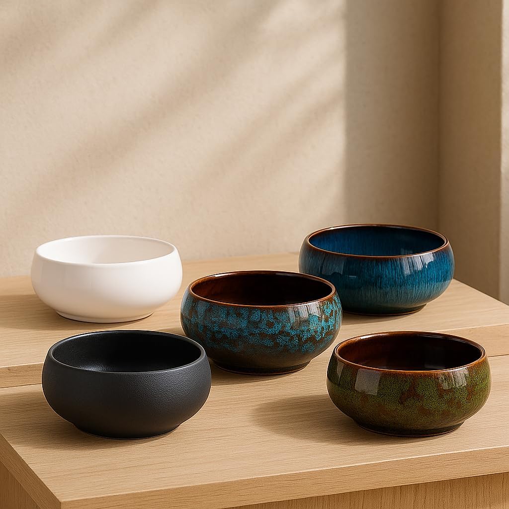 Lotus Bowl Planter, Lotus Bowls for Planting in Water Indoors,6.5-inch Round Succulent Flower Pot with Rotating Bracket, Leak-Proof Design, Suitable for hydroponic Plants, Succulents (White)