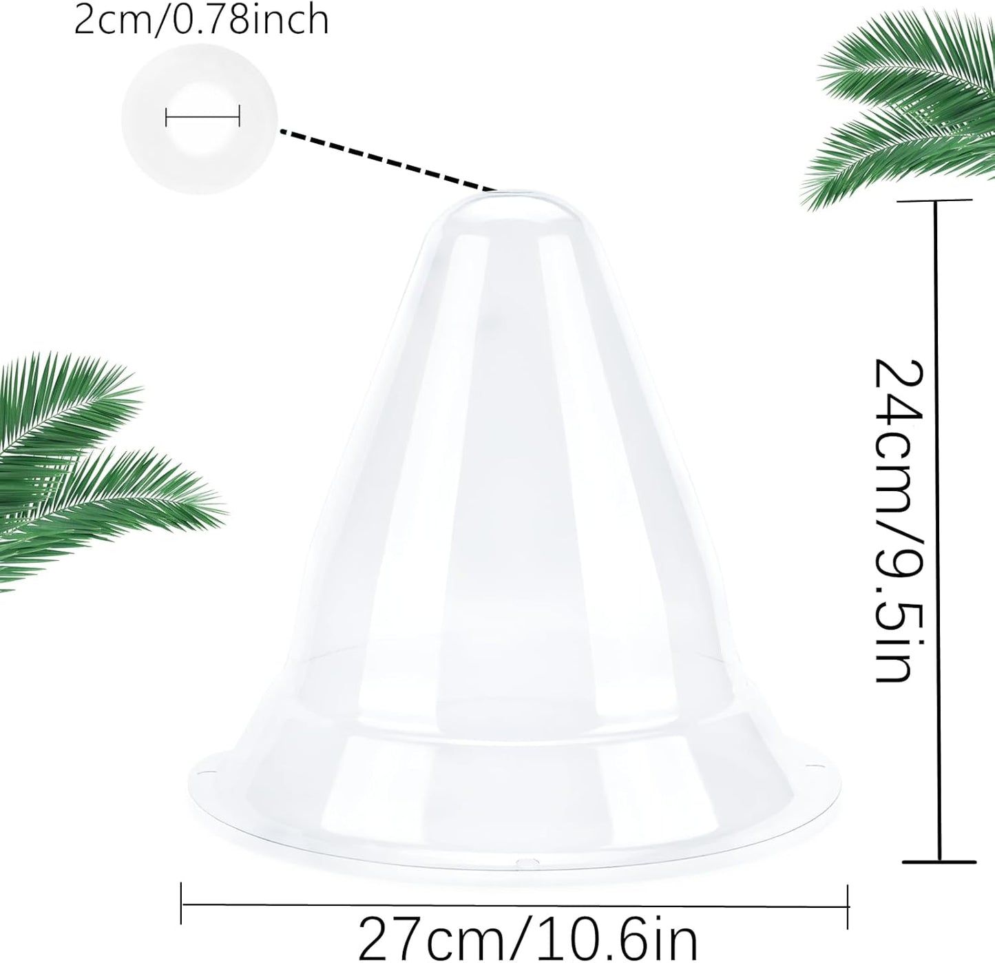 【20 Pieces】 Garden Cloches for Plants, Large Plant Covers Plant Protectors Transparent Bell Jar Cloches to Protect Plants from Birds, Slugs, Frost, Freeze Weather, 10.6" D x 9.5" H, Transparent