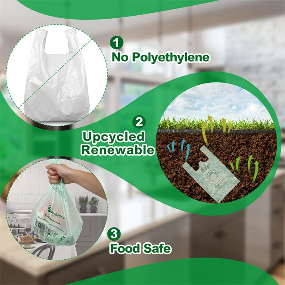 33 Gallon Home Compostable Yard Waste Bags, 40 Count, 1.1 Mil, Lawn & Leaf Bags US BPI ASTM D6400 and OK Compost Home Certified