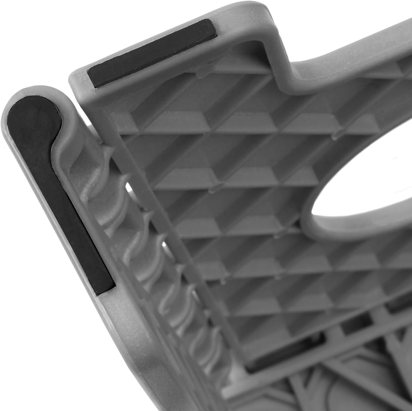 Casafield 16" Folding Step Stool with Handle, Gray - Portable Collapsible Small Plastic Foot Stool for Adults - Use in The Kitchen, Bathroom and Bedroom