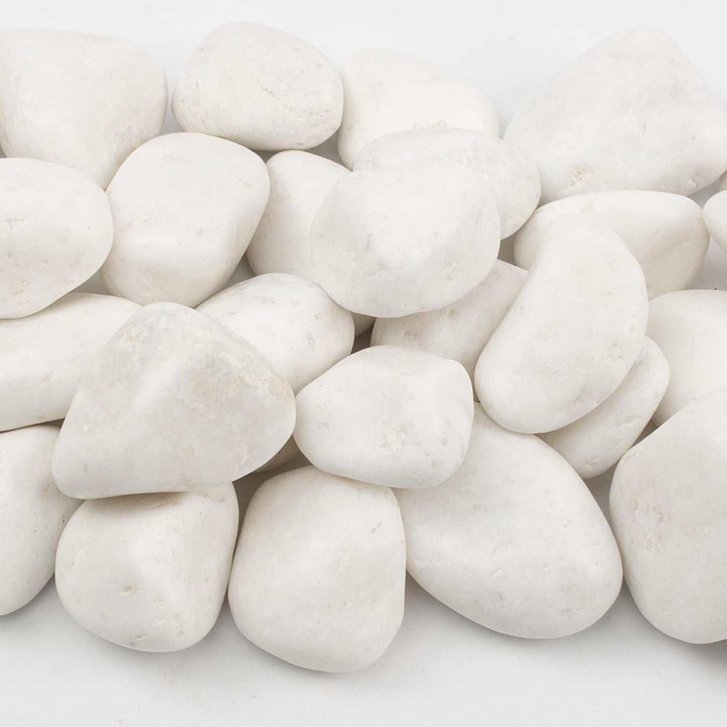 10lbs White Natural River Rocks, Polished Pebbles for Plants Garden, 2-3 inch Decorative White Stones, Ideal for Fish Tank, Vases, Crafting, Home Decor and Garden Landscaping Rocks