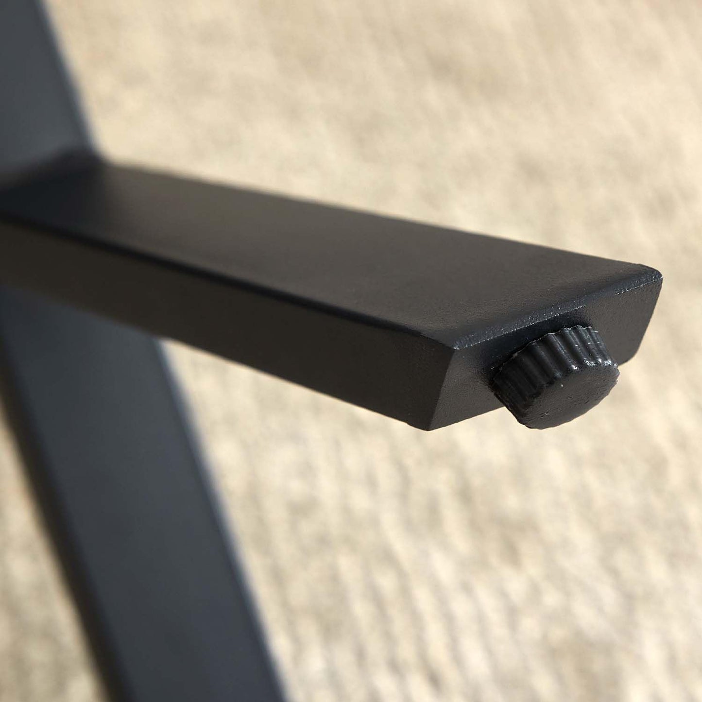 Backless Outdoor Bench, Metal Patio Bench, Garden Bench for Front Porch, Backyard and Deck, Black