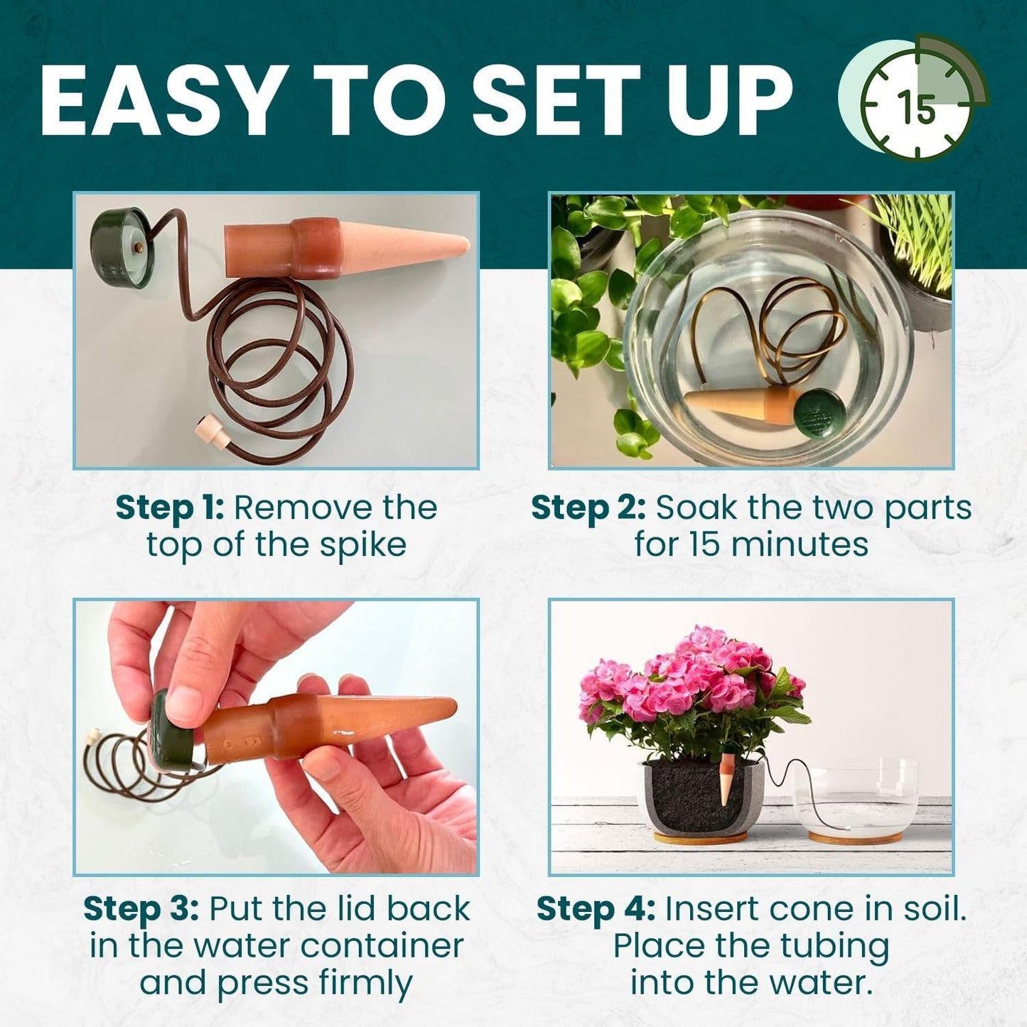 Blumat Classic Plant Watering Stakes (12 Pack) (with Adapater)