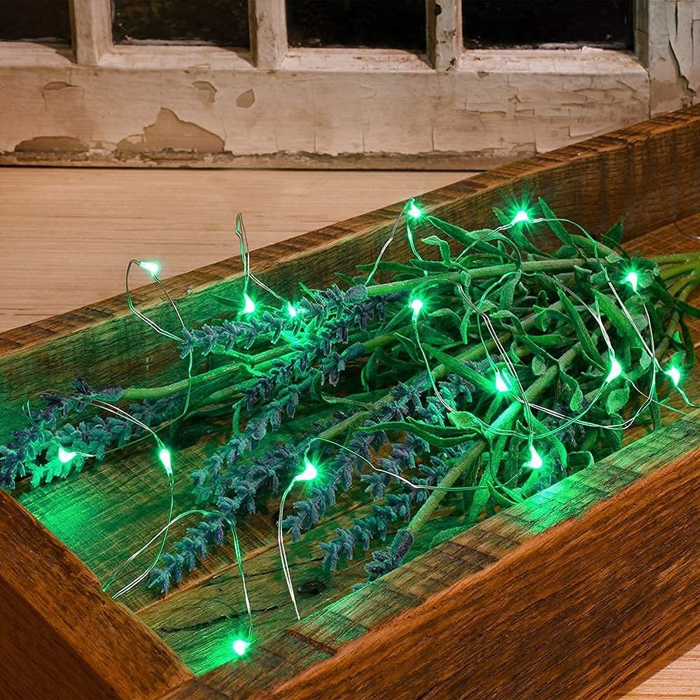 2 Pack Solar Powered Fairy String Lights Outdoor Waterproof 8 Modes Twinkle Christmas Decorations Lights, Each 33ft-100LED, 40ft-120LED, 66ft-200LED, 80ft-240LED, (Green, 66)