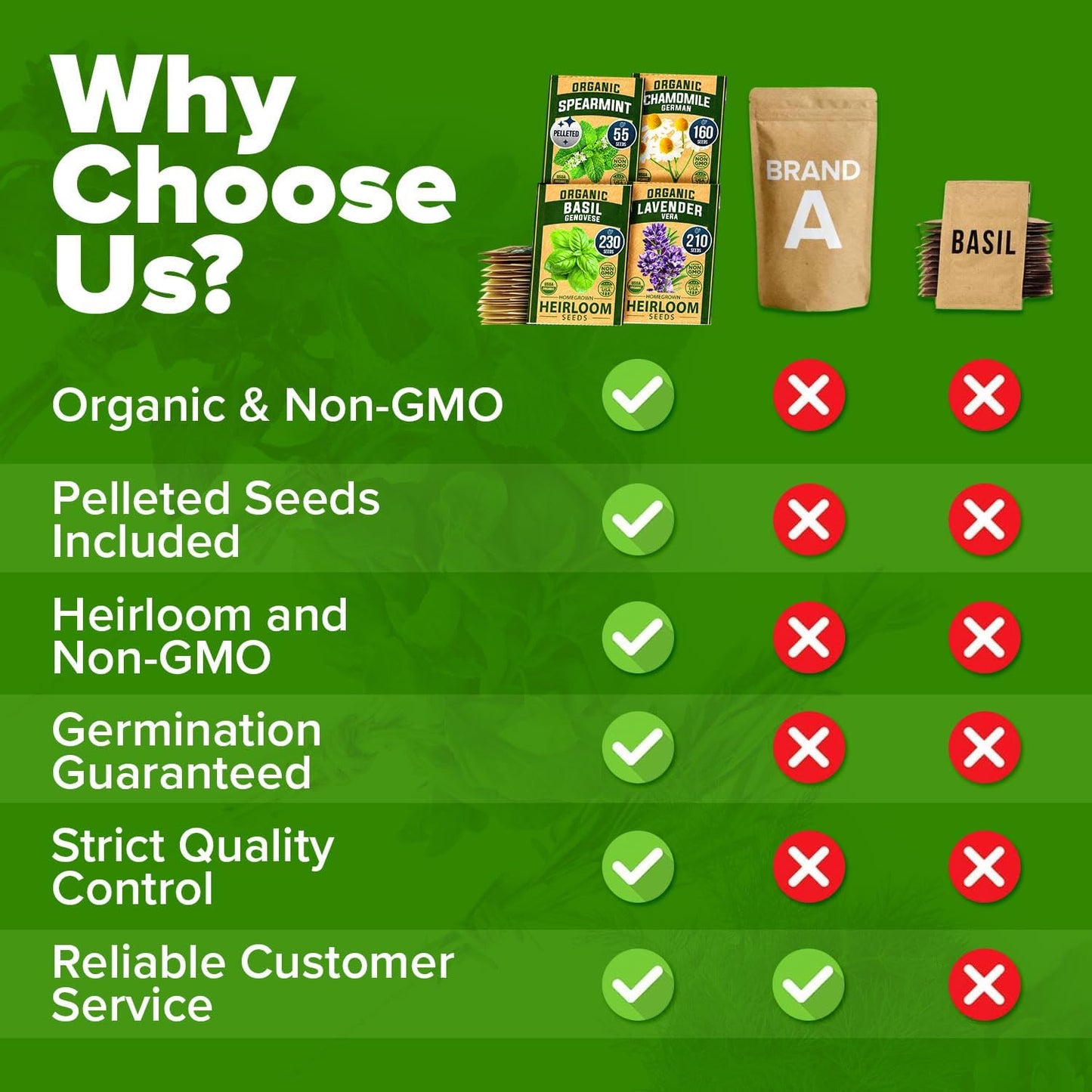 HOME GROWN π’π₯πππ‘ππ 15 Herb Seeds Variety Pack 2,500+ π‘π’π‘-ππ π’ π¨π¦π High-Germinating Heirloom Seeds for Planting Indoor Outdoor Herb Garden Hydroponics Garden Seeds, Basil Cilantro & More