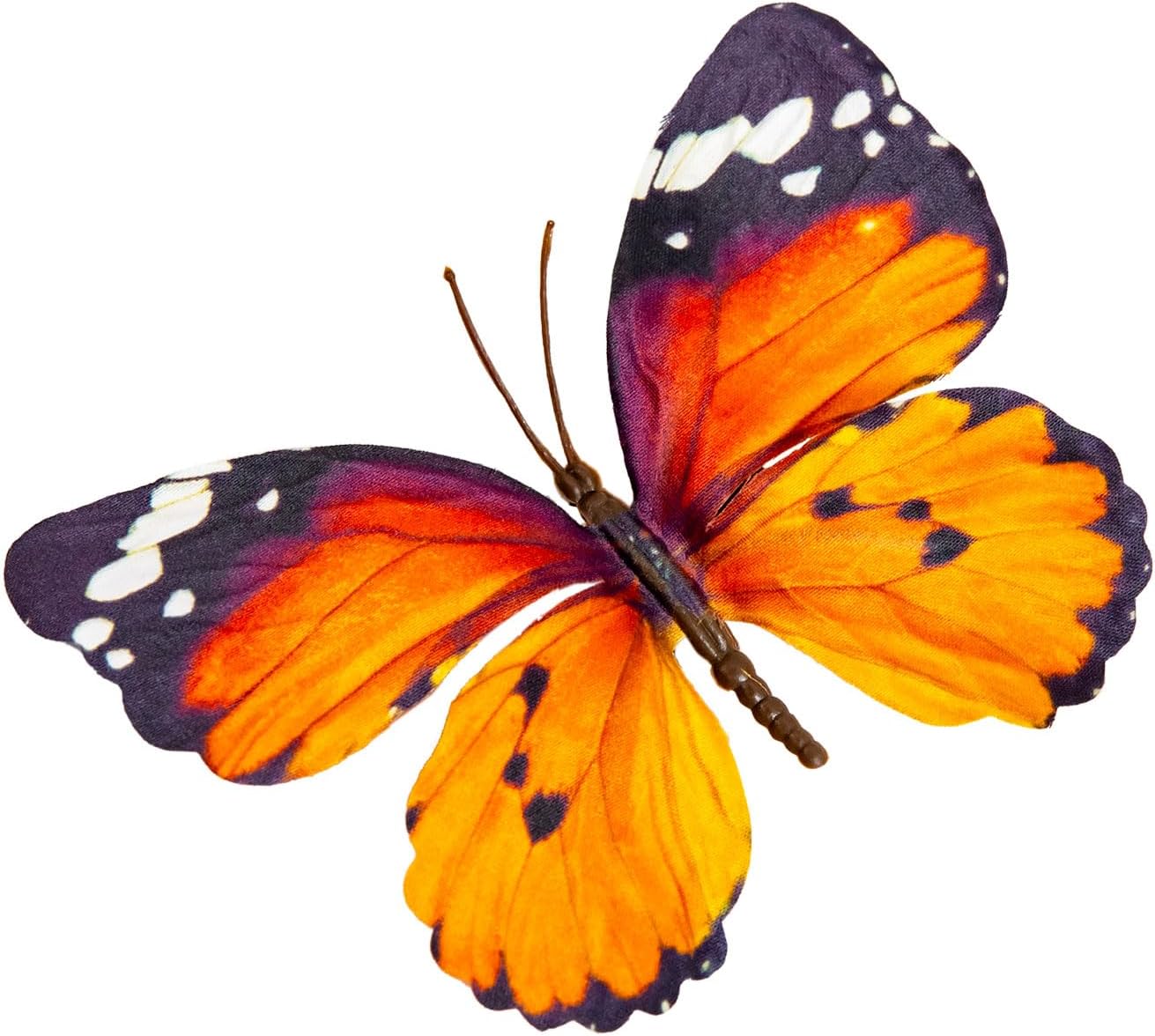 YCHTEWY-Decorative Butterfly Clips, 3D Artificial Silk Butterflies, Multicolor, 12-Pack, Home and Floral Decor (A Clip)