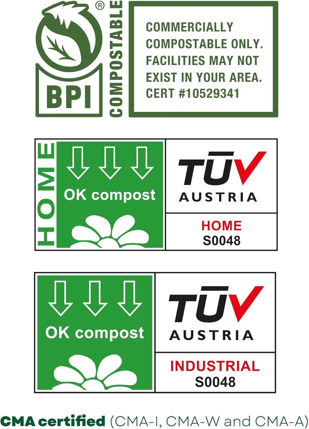 bioMat 35 Gallon Compostable Trash Bags; 30 Count, BPI ASTM D6400 and CMA Certified, Large Compost Bags for Kitchen Compost Bin