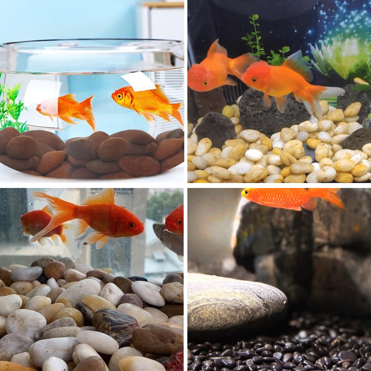 Rocks for Plant 5lbs, Red River Rocks 2-3 Inch Natural Pebbles for Indoor Plants, High Polished Decorative Stones Vase Filler Fish Tank Aquariums Landscaping Garden