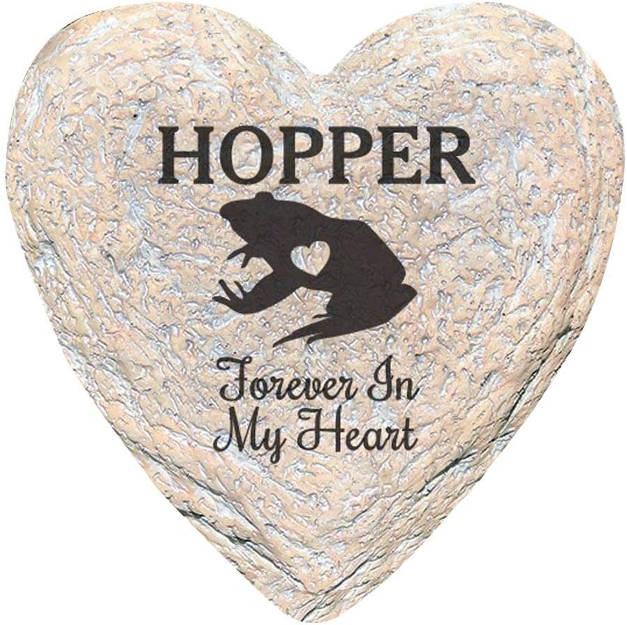 GiftsForYouNow Engraved Assorted Animals with Heart Memorial Heart Garden Stone, Frog My
