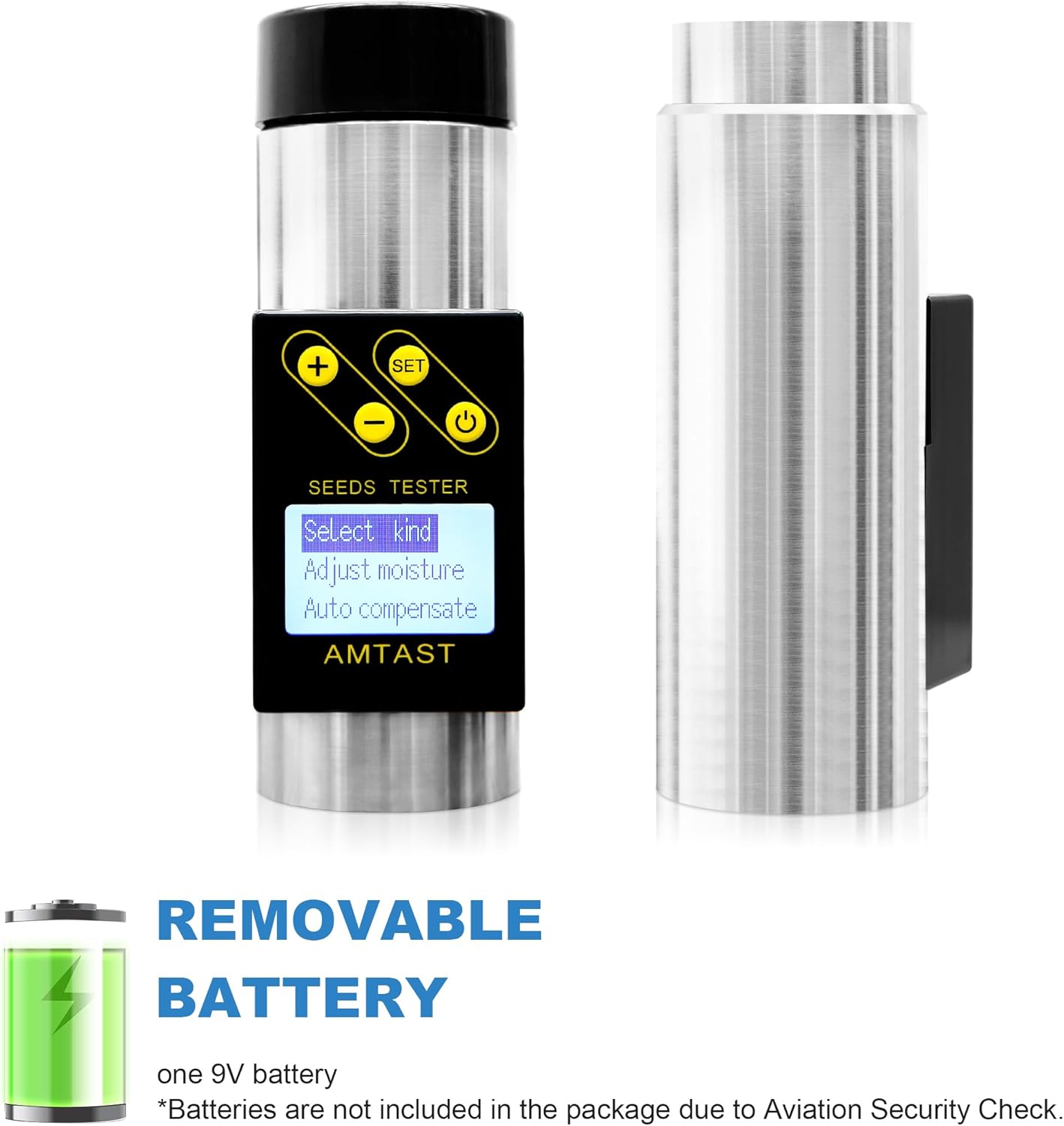 Grain Moisture Meter High Precision Grain Moisture Tester with Temperature Portable Seed Moisture Meter for 18 Grains Including Wheat, Soybean, Coffee and More