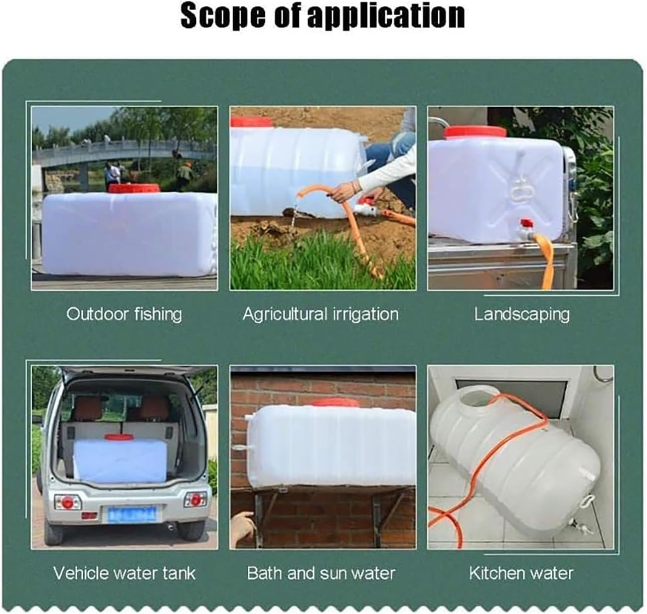 Large Capacity Water Tank with Faucet for Household and Outdoor Use - Portable and Durable Plastic Water Storage Cube