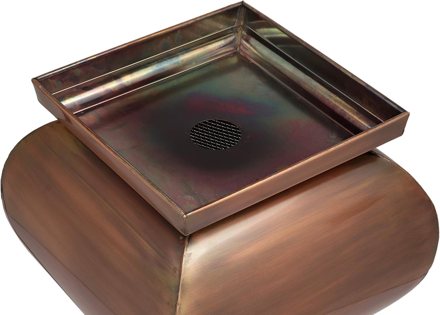 H Potter Tall Planter with Tray Large Outdoor Planters Decorative Copper Flower Pots Indoor Garden Urn Plants Herbs Porch Patio Hallway Entryway Home