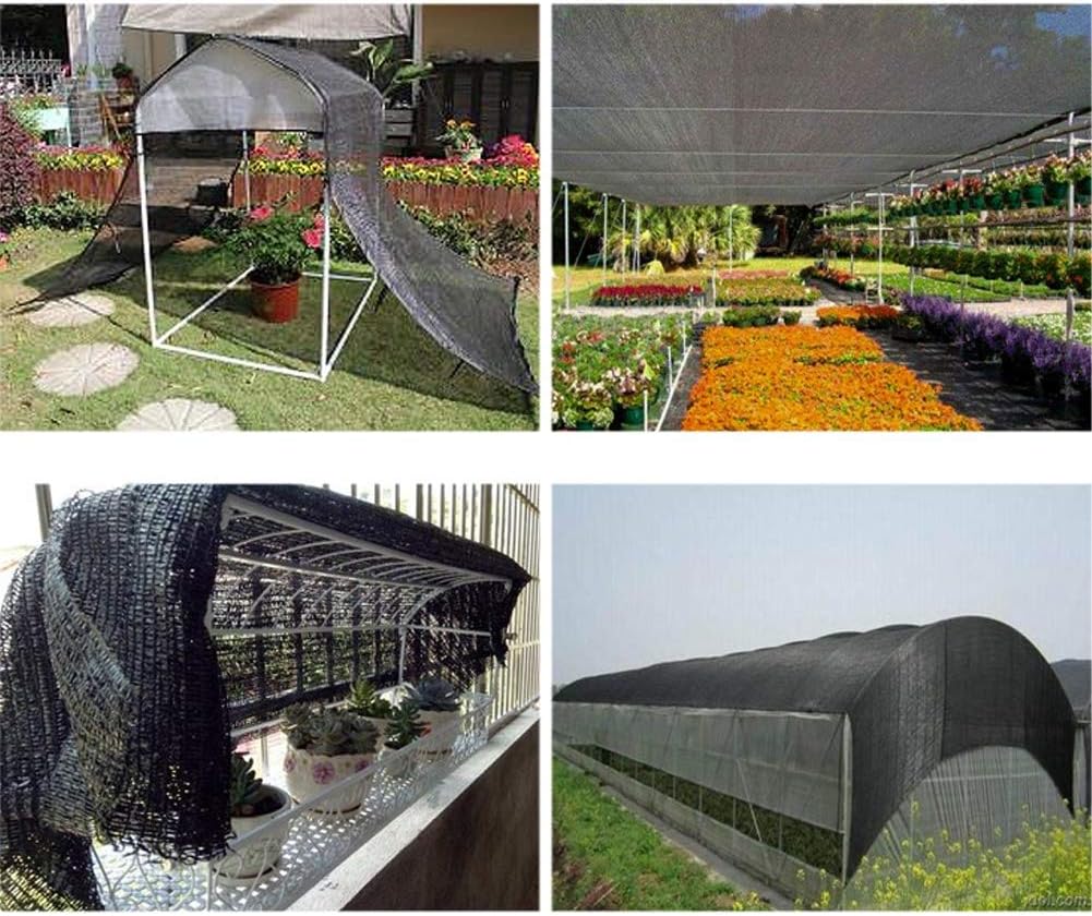 winemana 40% Black Shade Cloth, 10 x 12 FT Durable Mesh Tarp with Grommets, Resistant Garden Sun Shade Netting, Shading Antifreezing for Pergola, Greenhouse, Plants Growing, Chicken Coop