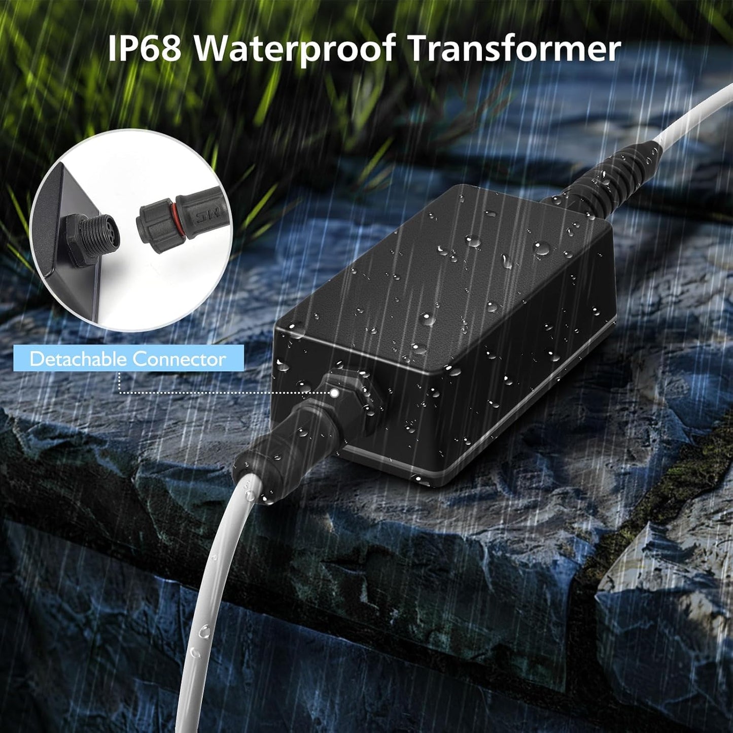 LED Pond Lights, 6W RGB SS316 Stainless Steel Dimmable Underwater Pond Lights, IP68 Waterproof Submersible Fountain Light APP Control, 12V Outdoor Waterproof Light with Transformer Timer, 26ft Cord