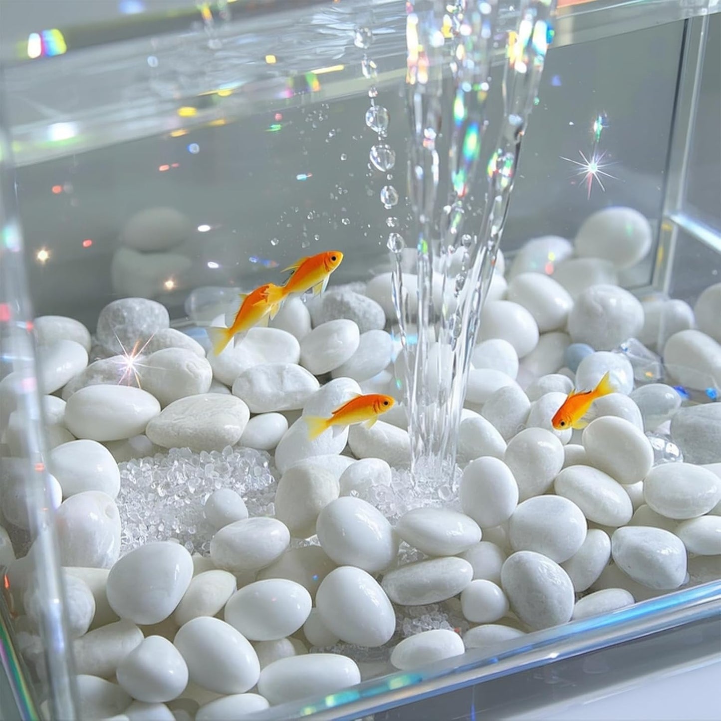 River Rocks, 20lbs Aquarium Rocks, 2-3 Inch White Pebbles for Indoor Plants, Natural Stones for Landscaping Garden Paving Plant Rocks Crafting Walkways