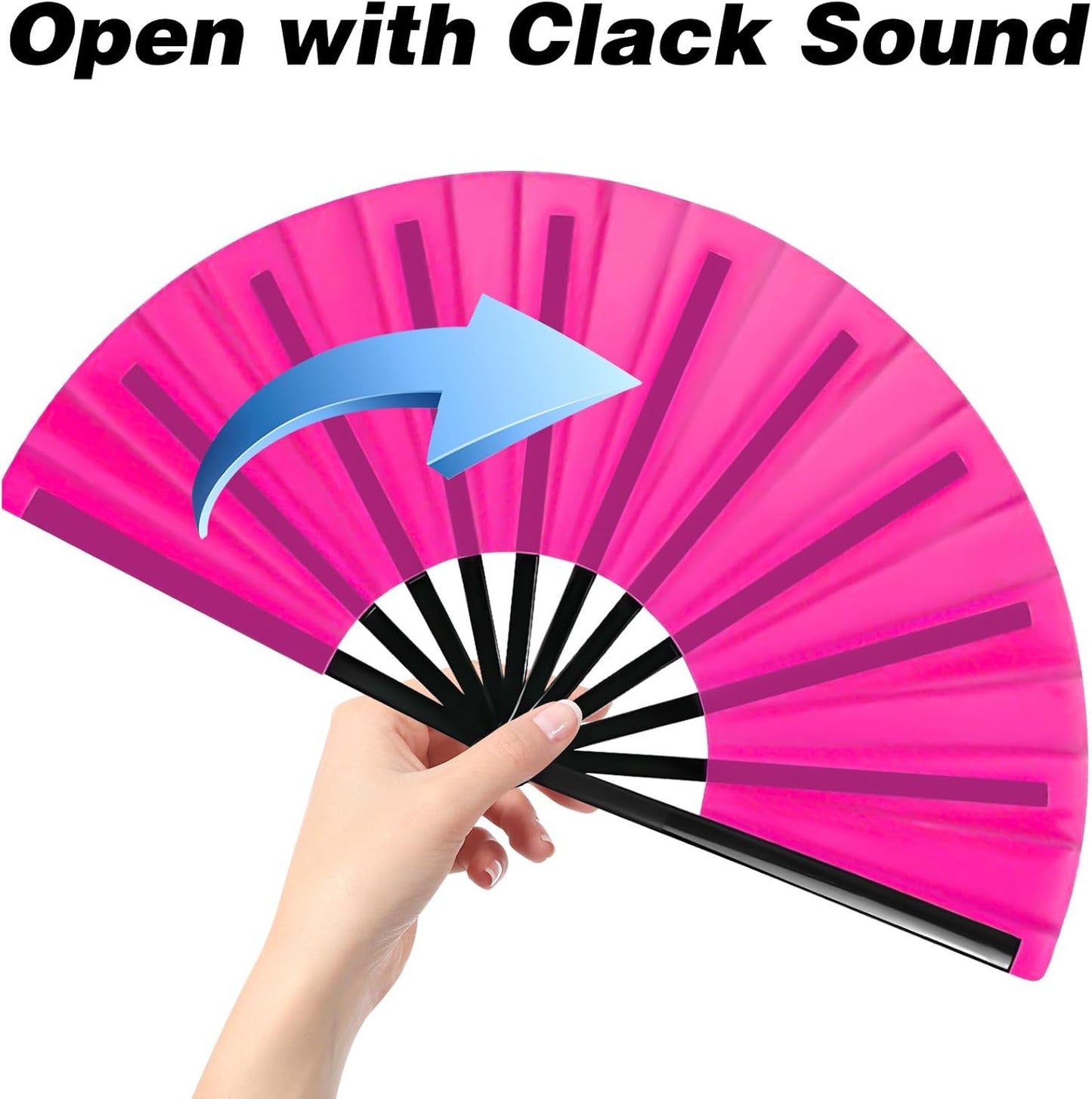 10Pcs Folding Hand Fan Bulk, Popping Clacking Fans for Line Dancing Mix Color Classic Style Decorative Handheld for Performance Dance Wedding Party Dance Enthusiasts