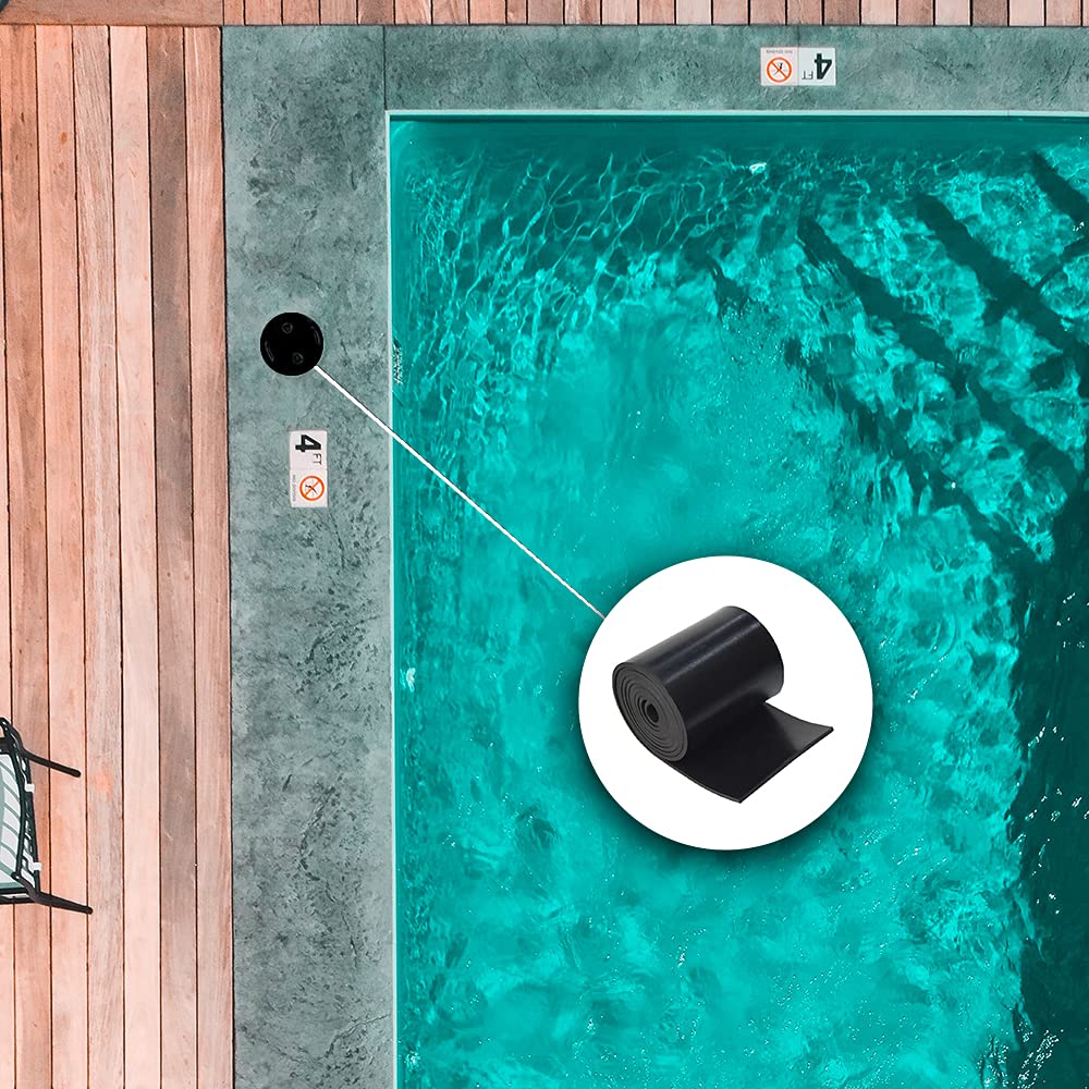 DOBTIM Rubber Strips 1/8 (.125)" Thick X 3" Wide X 10' Long, Solid Rubber Rolls Use for Gaskets DIY Material, Supports, Sealing, Bumpers, Protection, Abrasion, Black