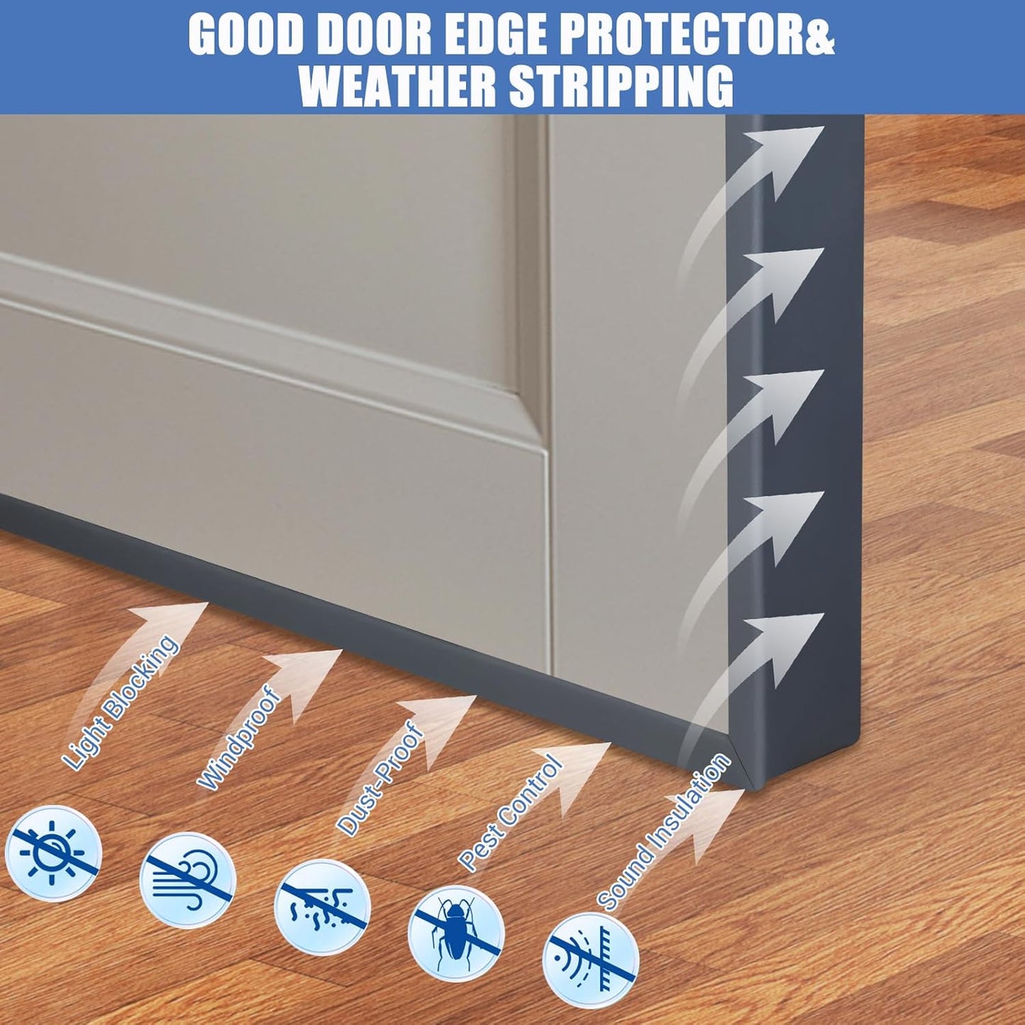 Rubber Edge Trim, Flexible Self Adhesive U Shaped Peel and Stick Edge Banding, 2-1/2"(63.5mm) U Channel Edge Protector, Edge Guards for Woods, Furniture, 20Ft, Grey Color