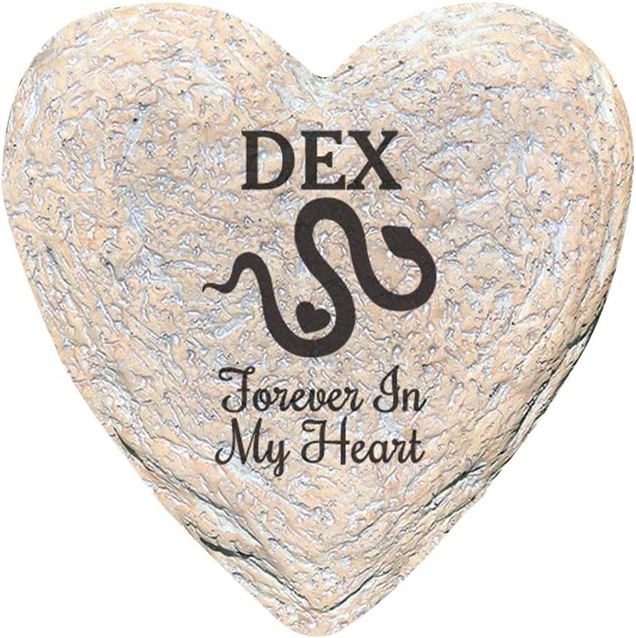 GiftsForYouNow Engraved Assorted Animals with Heart Memorial Heart Garden Stone, Snake My