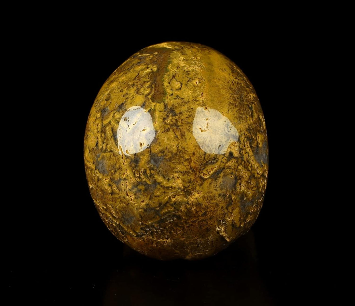 Skullis 2.0” Ocean Jasper Crystal Skull, Hand Carved Gemstone Fine Art Sculpture, Reiki Healing Stone Statue.1410