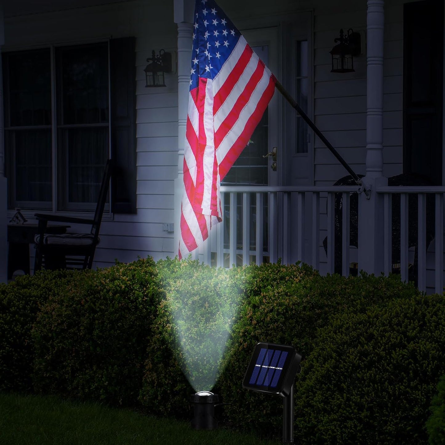 2 Sets Solar Spot Lights Outdoor 10.2ft Cable Landscape Lights Solar Spotlight Lawn Lights Solar Pond Lights Auto On/off 6 LED Waterproof Adjustable for Garden Yard Pool