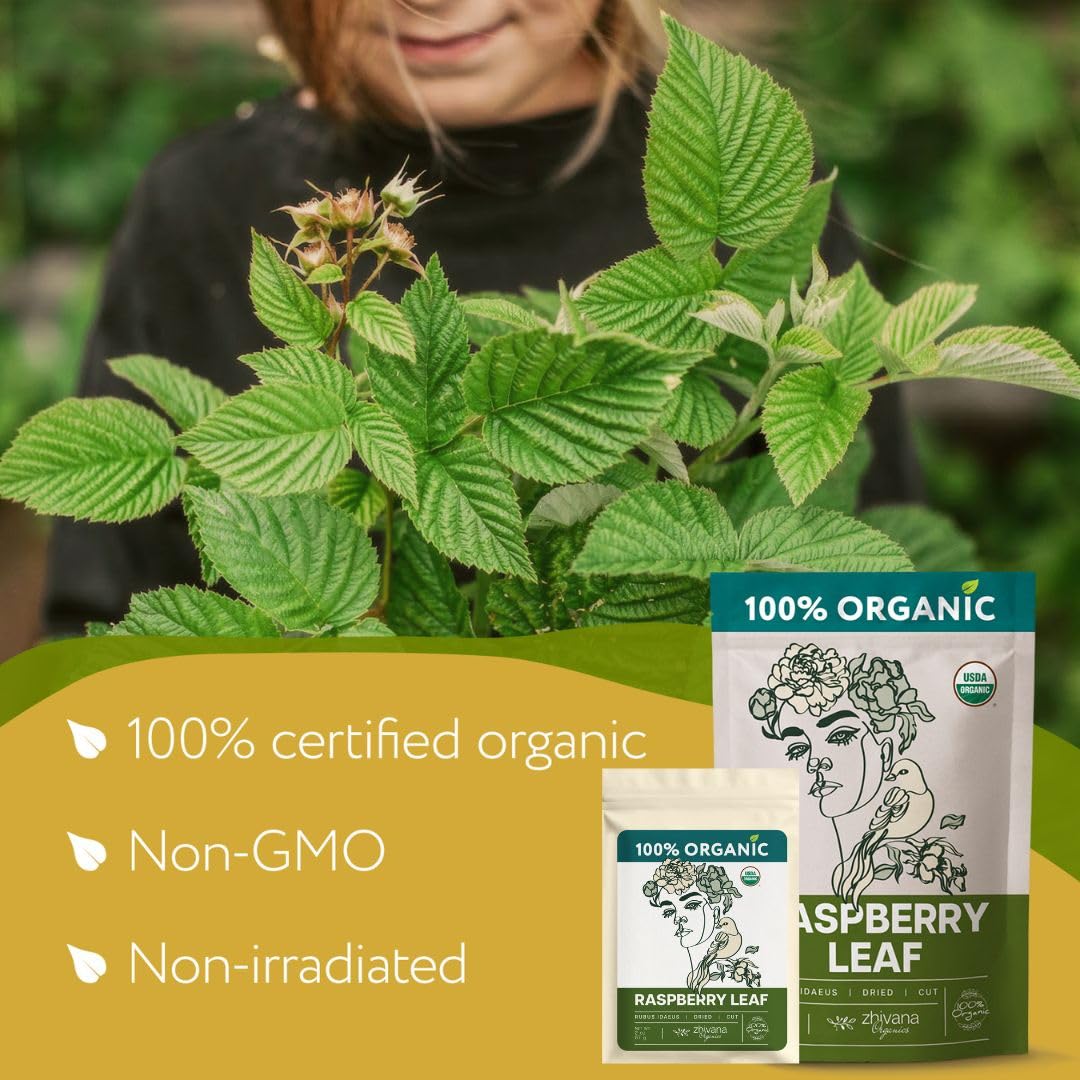 Organic Red Raspberry Leaf Tea – Loose Leaf Herbal Tea – 2 oz (Rubus idaeus)