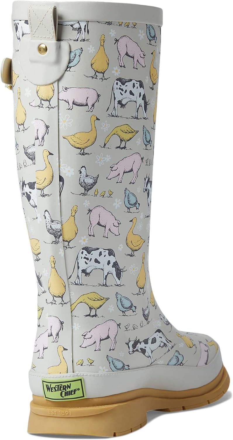 Western Chief Women's Tall Waterproof Rain Boot Outdoor Garden Shoes