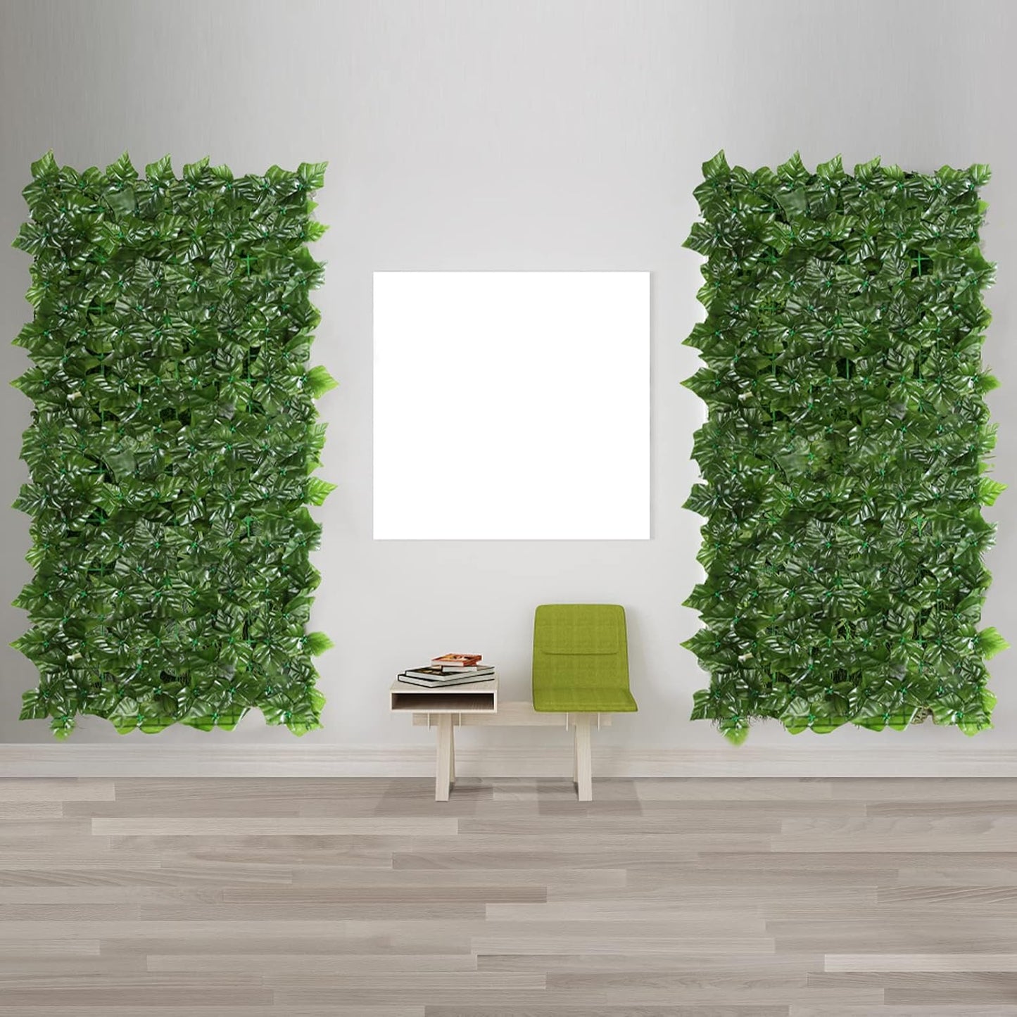 Artificial Ivy Privacy Fence Screen - 99x40in Faux Ivy Privacy Screen for Garden Outdoor (Green)