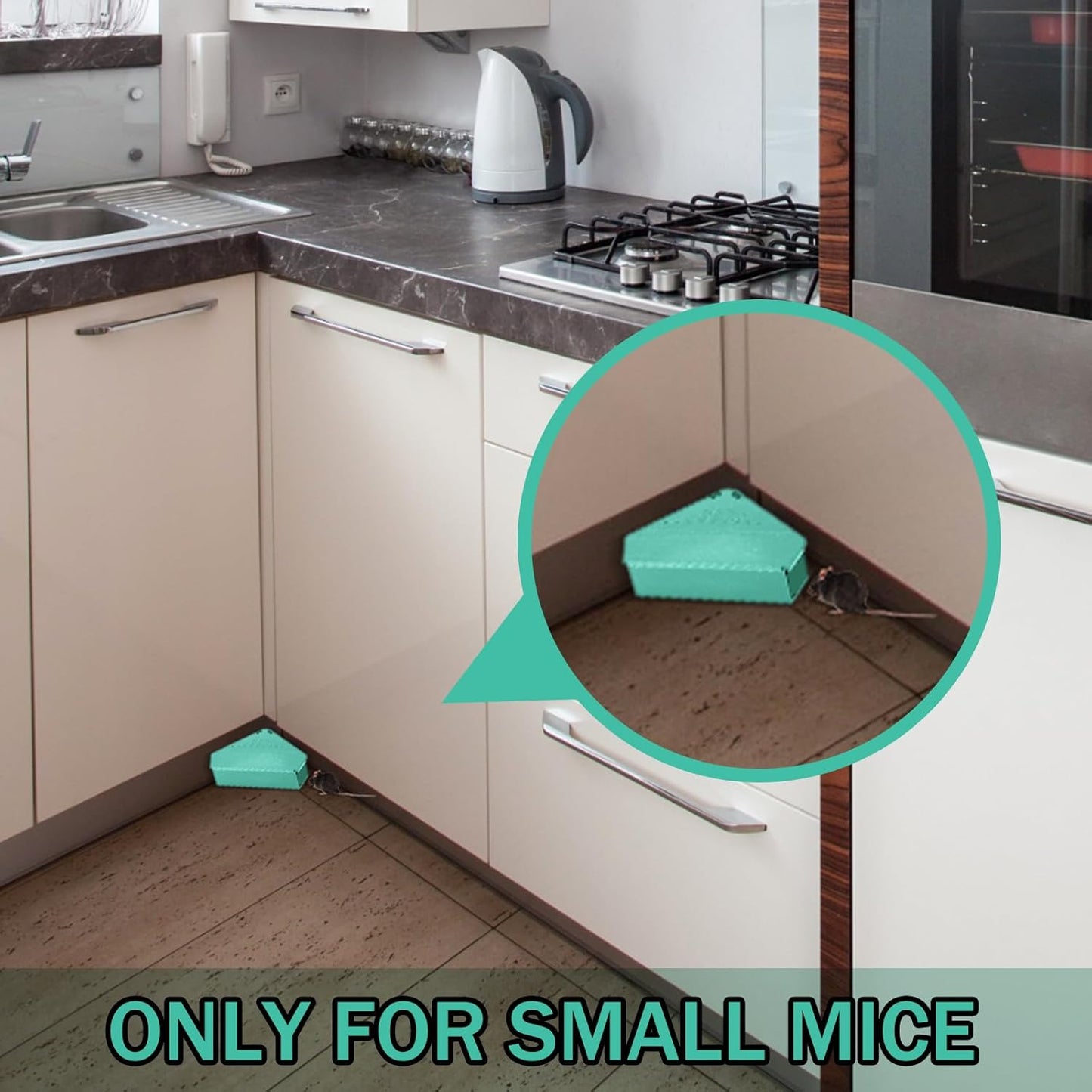 Qualirey 36 Pcs Mice Station with Key Triangle Bait Station Reusable Rodent Trap Bait Box, Keeps Children and Pets Safe Indoor & Outdoor, Bait Not Included, Suitable for Small Mice (Blue)