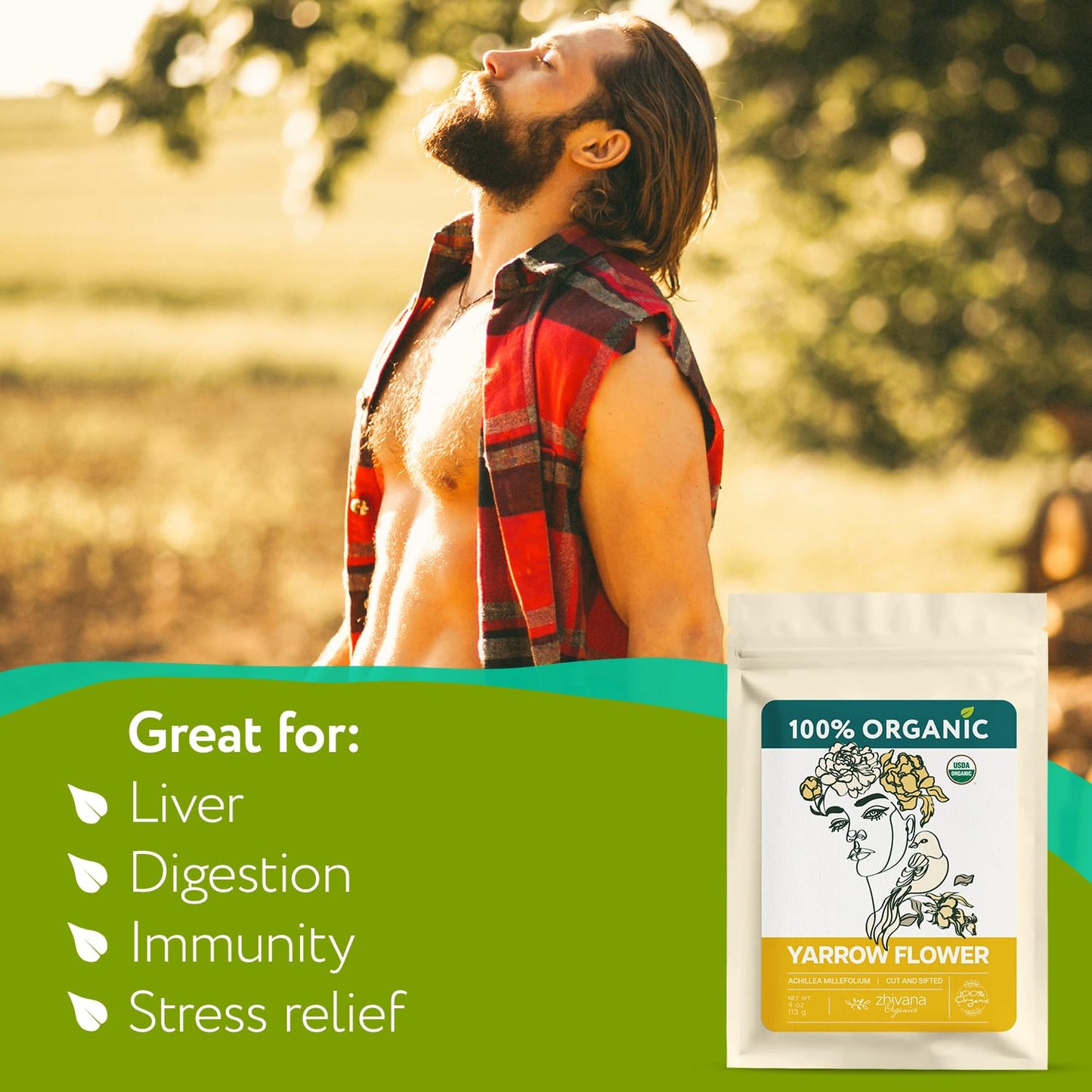 Super Value Pack 5 LB - Yarrow Flower Tea Organic - Dried Yarrow Herb Loose Leaf - Herbal Tea to Support Healthy Immune Function & Relaxation