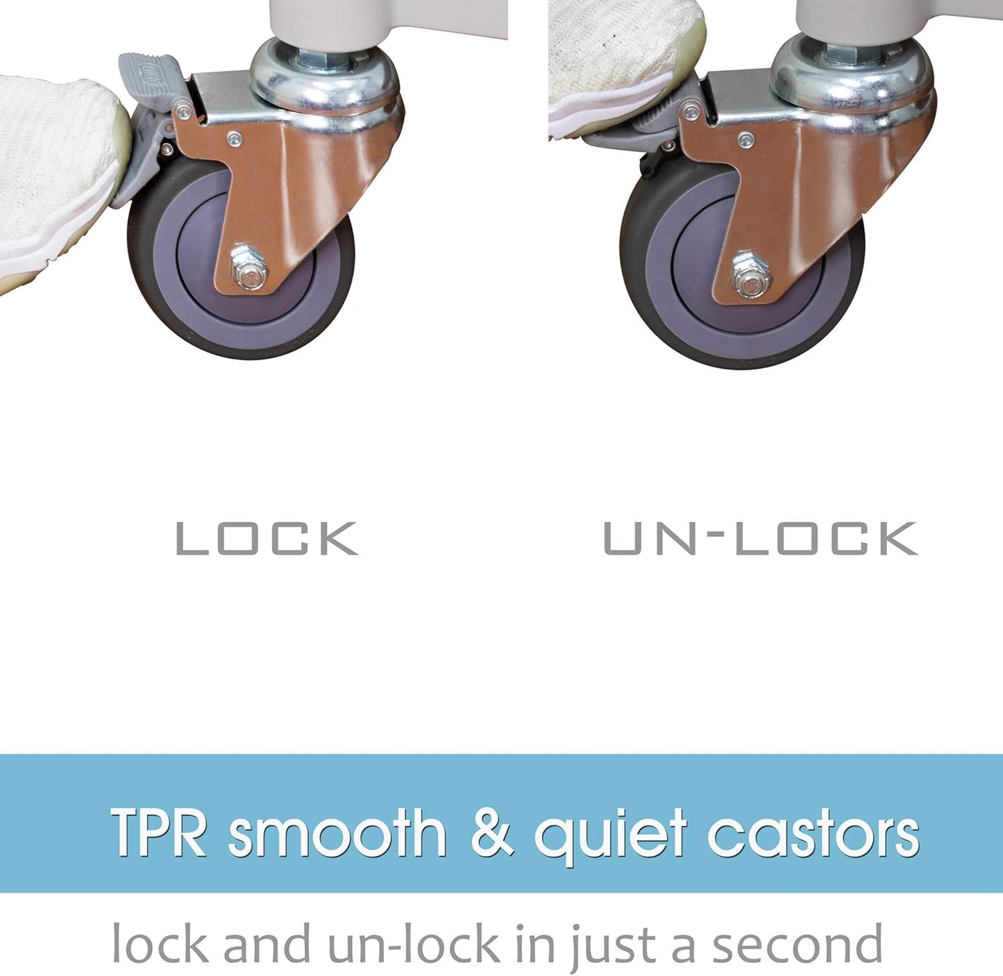 JaboEquip, 3 Shelf Small Medical Cart with Drawer, Hospital Cart Utility Cart 606 lbs Load, JBGS-3K1-1, Off-White (Light Grey) Color
