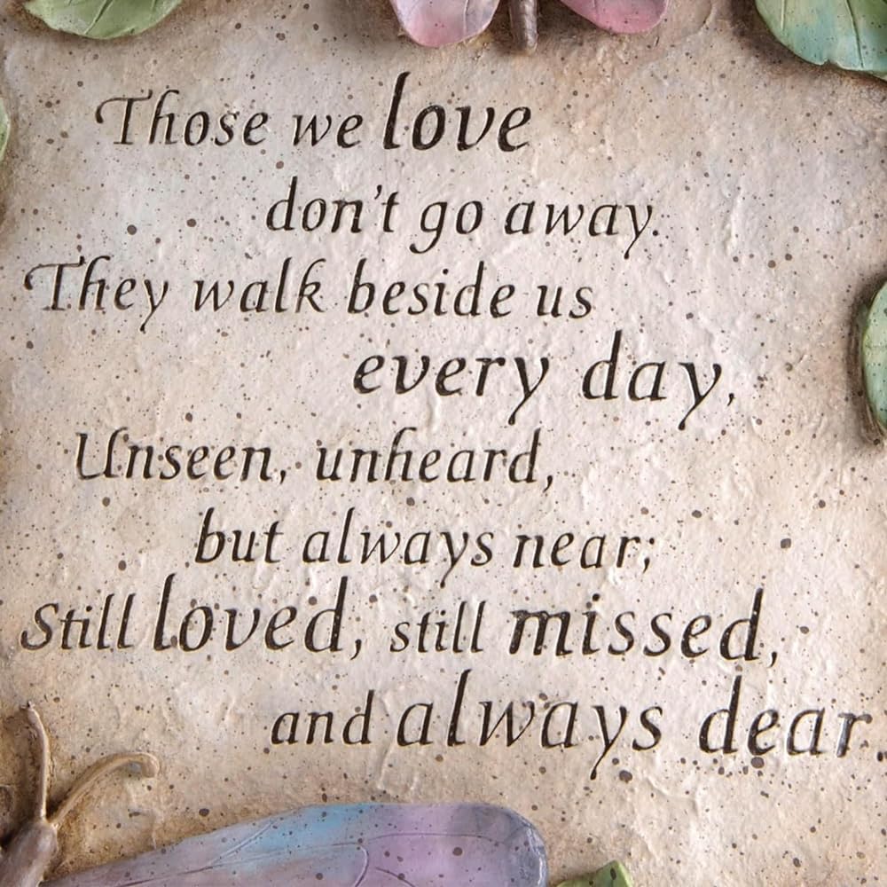 Garden Memorial Stone, Those We Love Don't Go Away Remembrance Gift, Stepping Stone Outdoor, Decor for Garden, Homes and Lawn