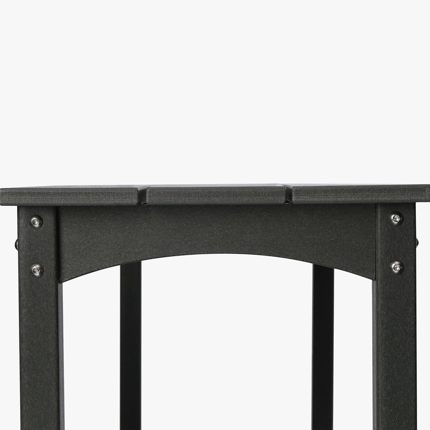 WestinTrends Malibu 55" Outdoor Patio HDPE Adirondack 2-Tier Shelf Console Table, Black