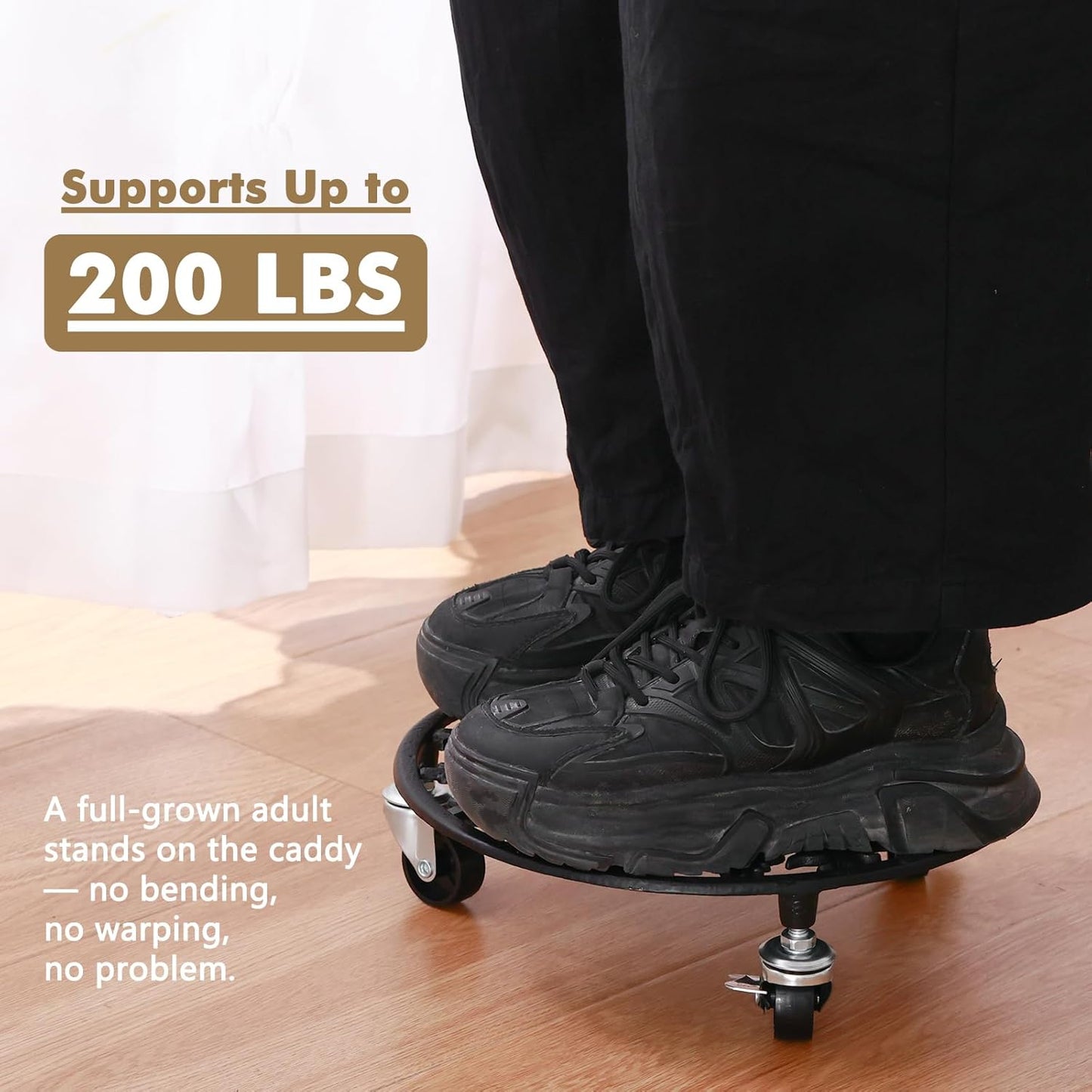 2 Pack Plant Caddy with Wheels 14 Inch Rolling Plant Stand for Large Plants Heavy Duty Plant Rollers Metal Plant Dolly Rustproof Planter Stand Wrought Iron Plant Stands Flower Cart Indoor Outdoor