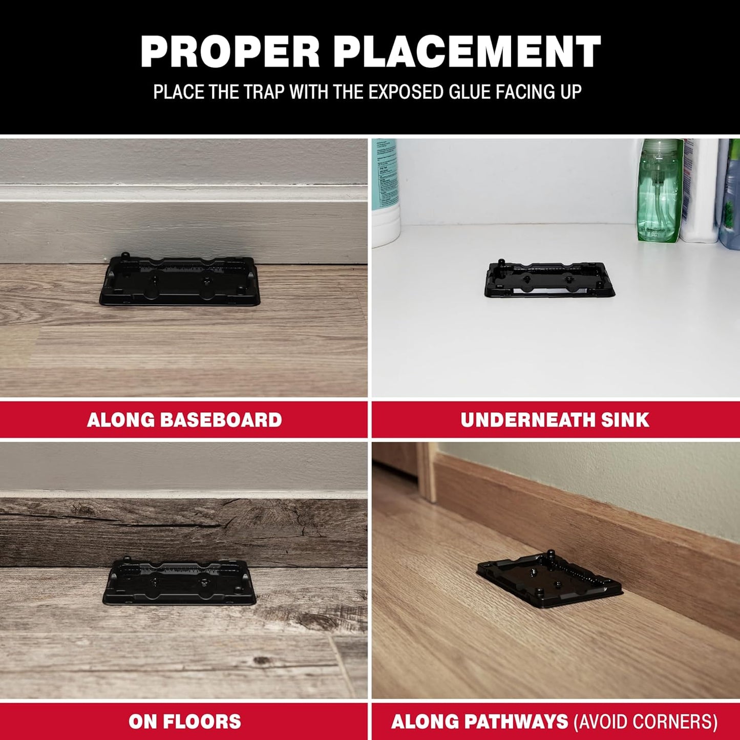 Catchmaster Mouse & Insect Glue Traps 8-Pk, Adhesive Rodent & Bug Catcher, Mouse Traps Indoor for Home, Sticky Glue Boards for Mice and Insects, Pest Control for House & Garage