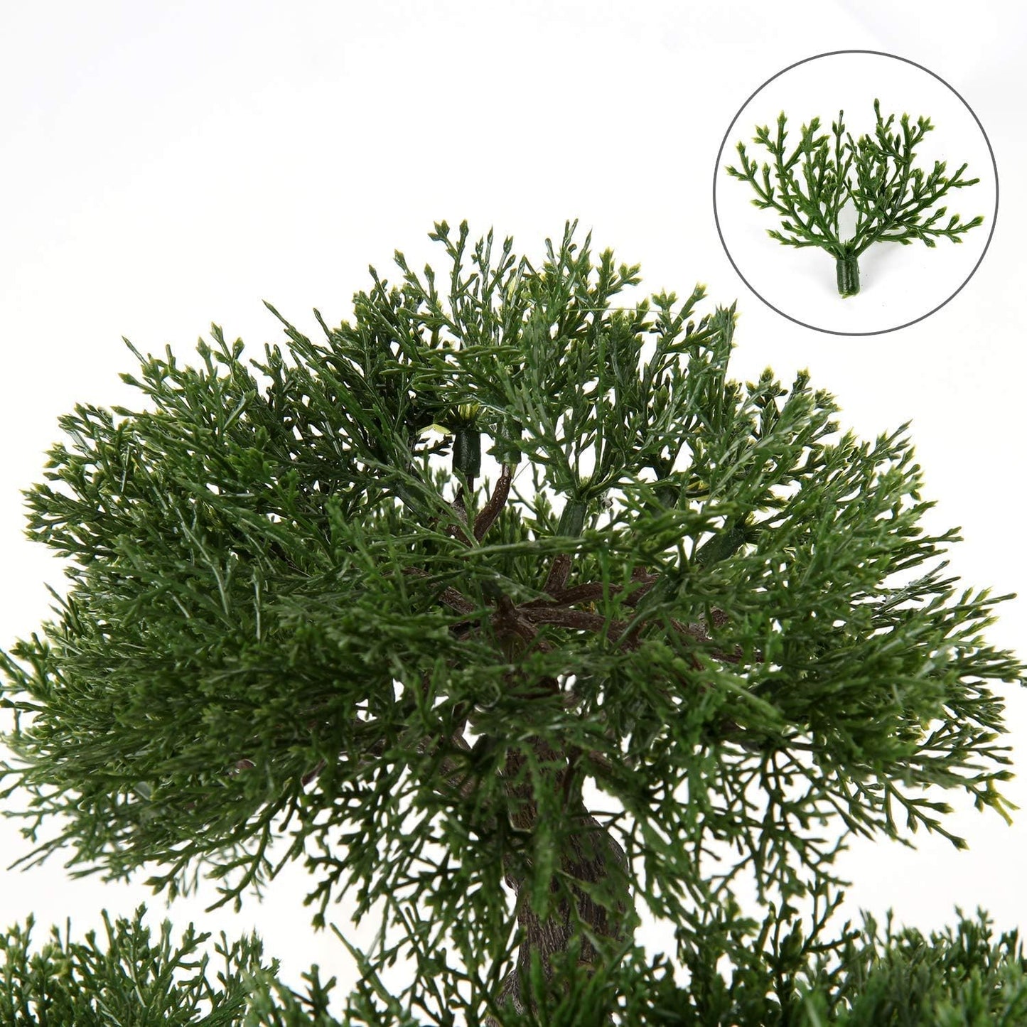 Artificial Bonsai Tree Juniper Faux Plants Indoor Small Fake Plants Decor with Ceramic Pots for Home Table Office Desk Bathroom Shelf Bedroom Living Room Farmhouse Decorations
