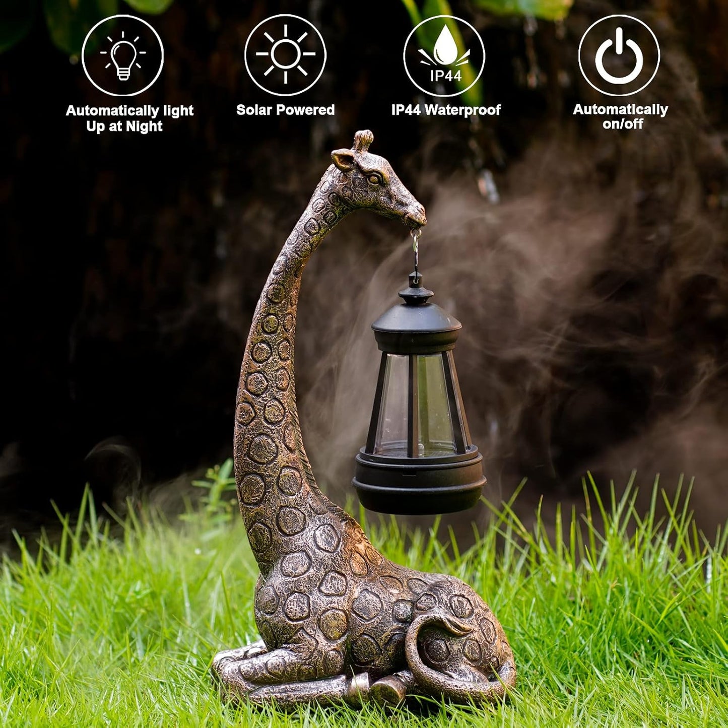 Goodeco 11 "Giraffe Statue for Garden and Home Decor - Ideal for Giraffe & Mom Gifts, Birthdays, Women's Presents, and More! Eye-Catching Ornament for Indoor and Outdoor Use (Giraffe)