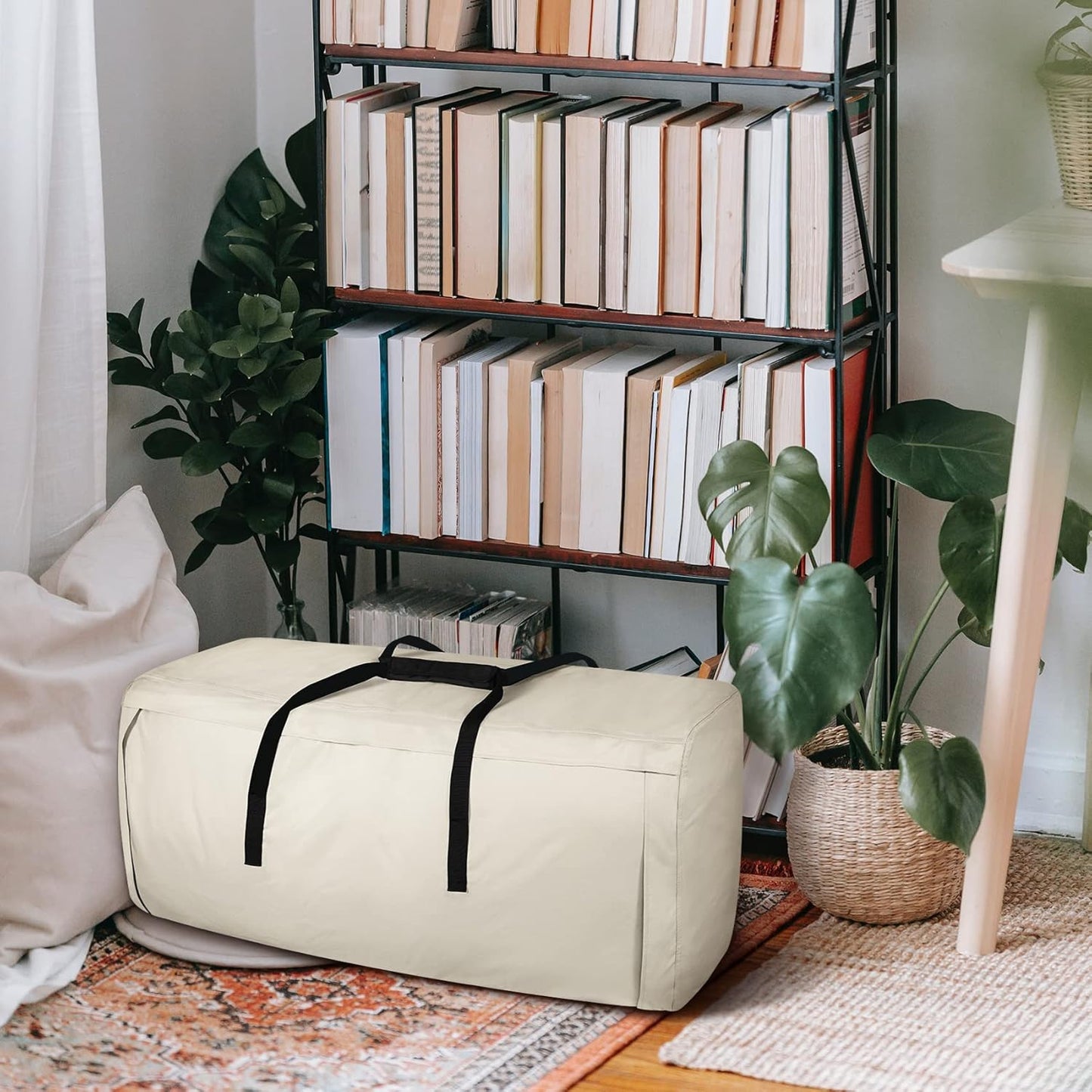 Porch Shield Outdoor Cushion Storage Bag 48 inch Waterproof Outside Storage Bags for Patio Furniture with Zippers and Handles