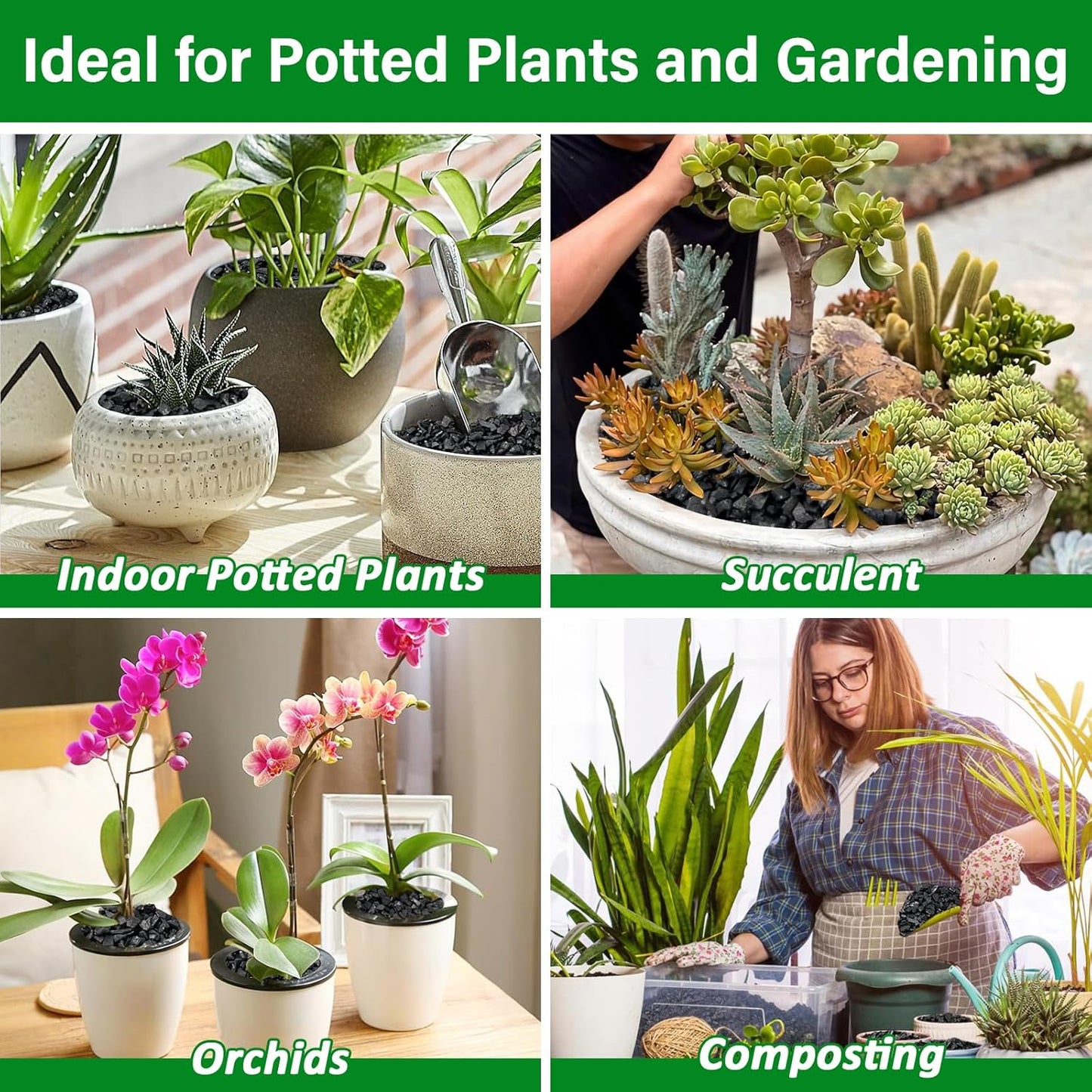 Legigo 10QT All Natural Horticultural Charcoal- Activated Hardwood Plant Charcoal for Soil Amendment, Conditioning Bonsai Soil, Succulent, Terrarium Supplies, Indoor Plant Potting Soil