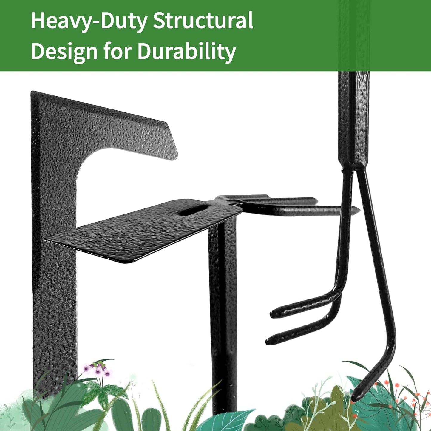 Set of 7 Gardening Tool Set, Rust-Resistant Handy Tools for Gardening, Ideal Gardening Gift Set, Including Trowel, Weeder, Hoes, and Rakes (Red)