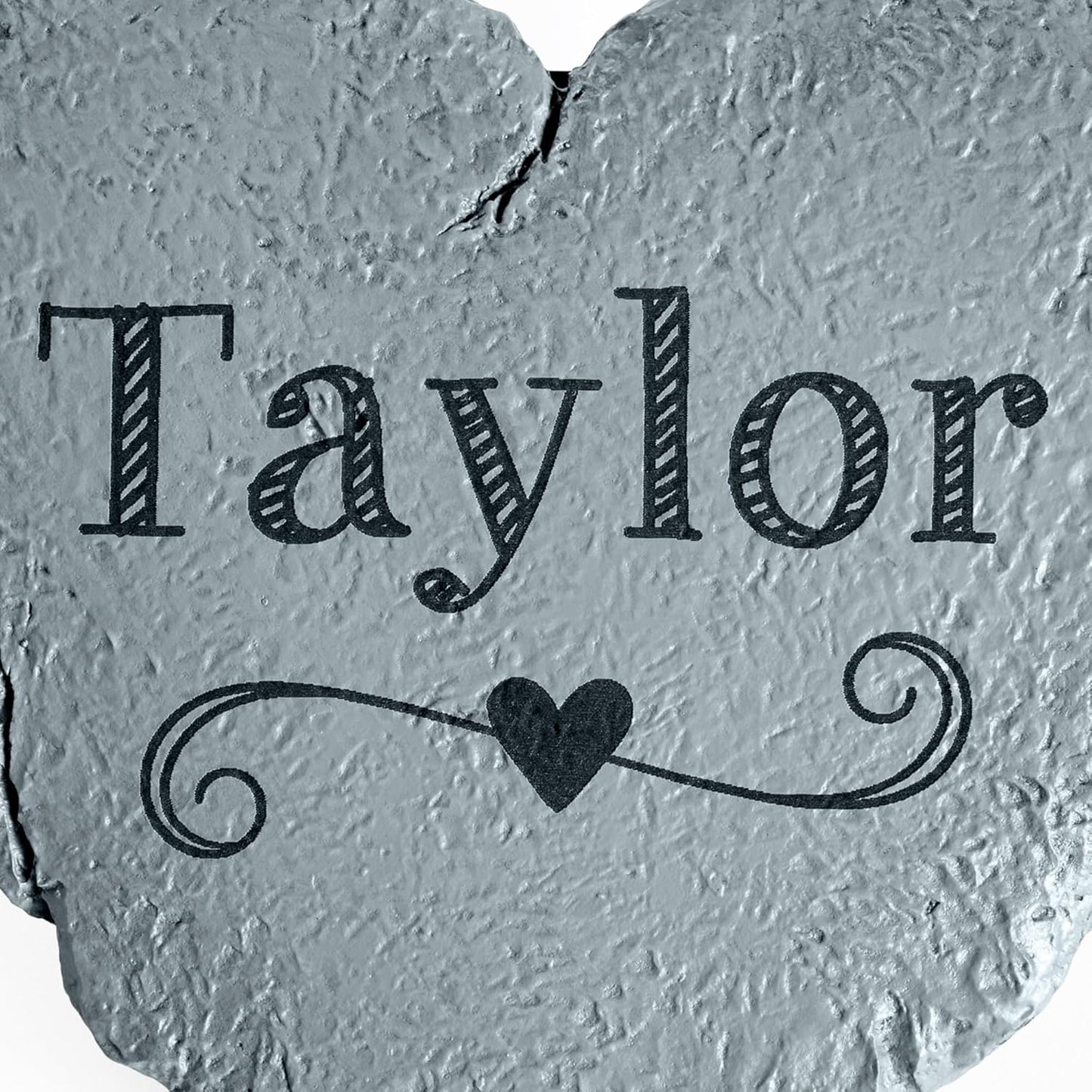 Let's Make Memories Personalized Garden Stone - Resin - Custom Garden Décor - Love Grows Here Round Stone with Heart Cutout - for Dad - for Father's Day