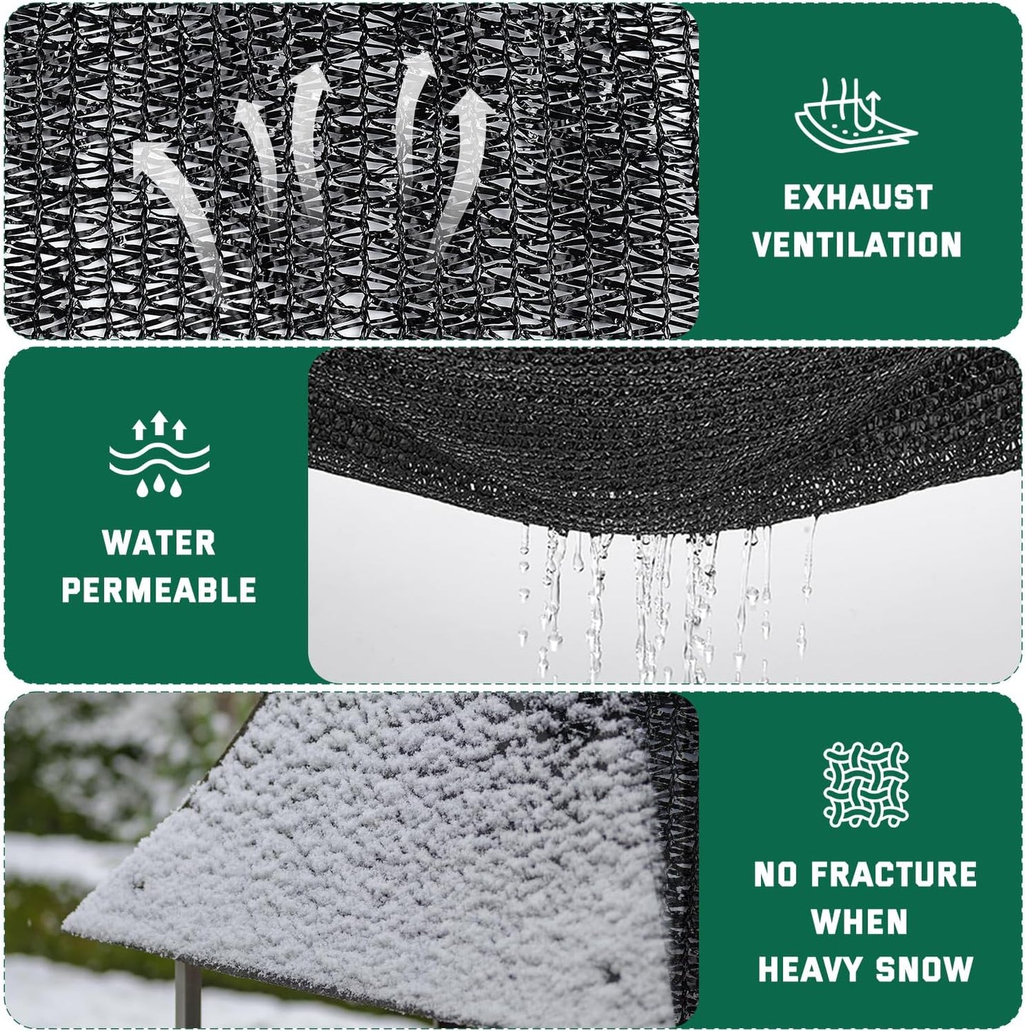 Kesfitt Garden 40% Shade Cloth, Resistant Sun Shade Net 10x20FT Mesh Tarp with HDPE Material and Reinforced Grommets Shade Trap for Greenhouse, Plant, Pergola, and Backyard Patio Sunshade