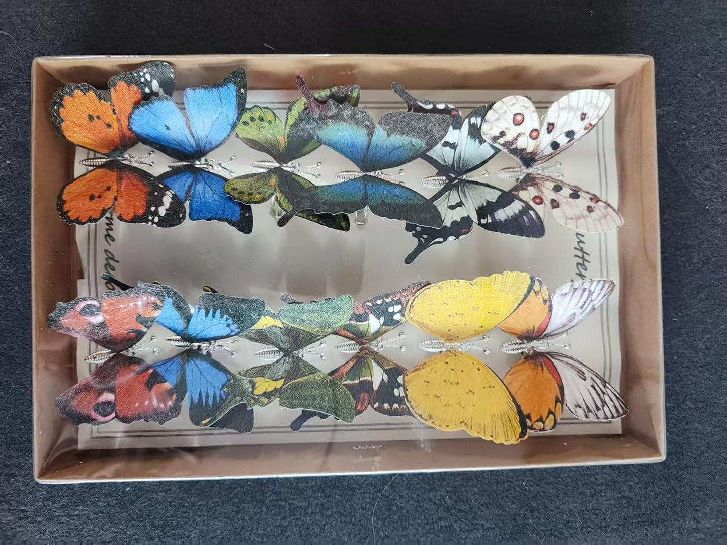 YCHTEWY-Decorative Butterfly Hair Clips, 12-Pack, Multicolor Garden Decor