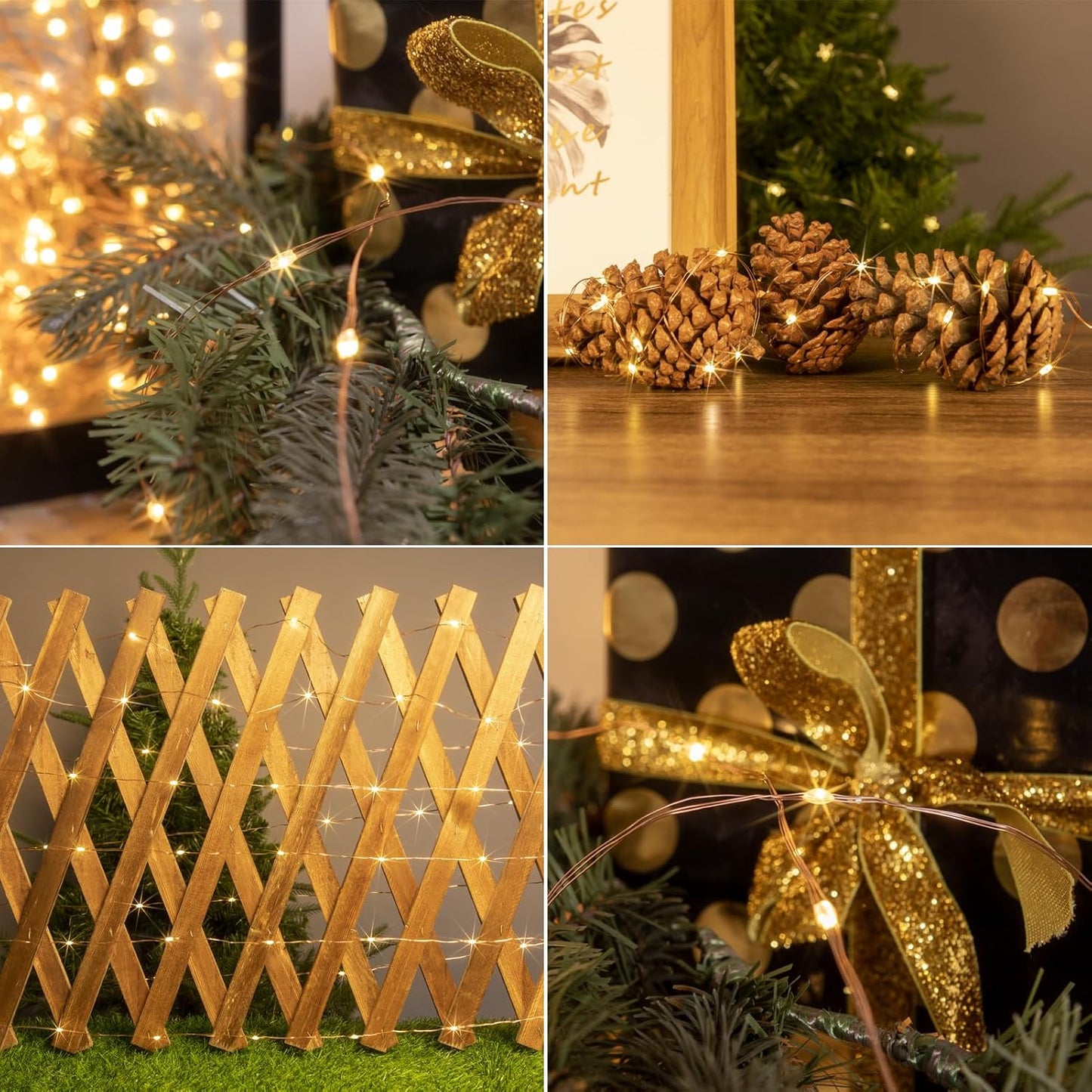 Solar String Lights for Outside,100FT 300 LEDs Solar Fairy Lights,Waterproof 8 Modes Button Outdoor String Light for Patio Garden Backyard Tree Wedding Christmas,Copper Wire,Warm White